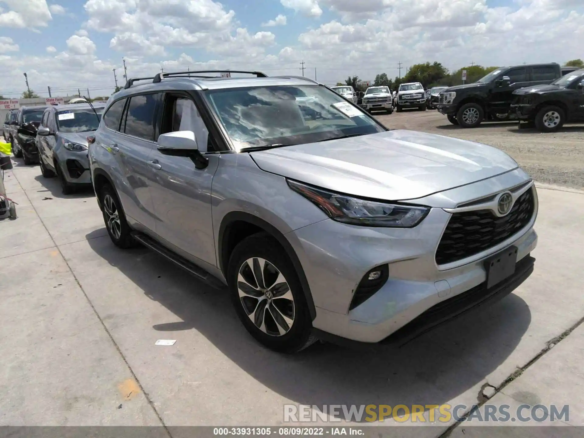 1 Photograph of a damaged car 5TDGZRAH4LS503500 TOYOTA HIGHLANDER 2020