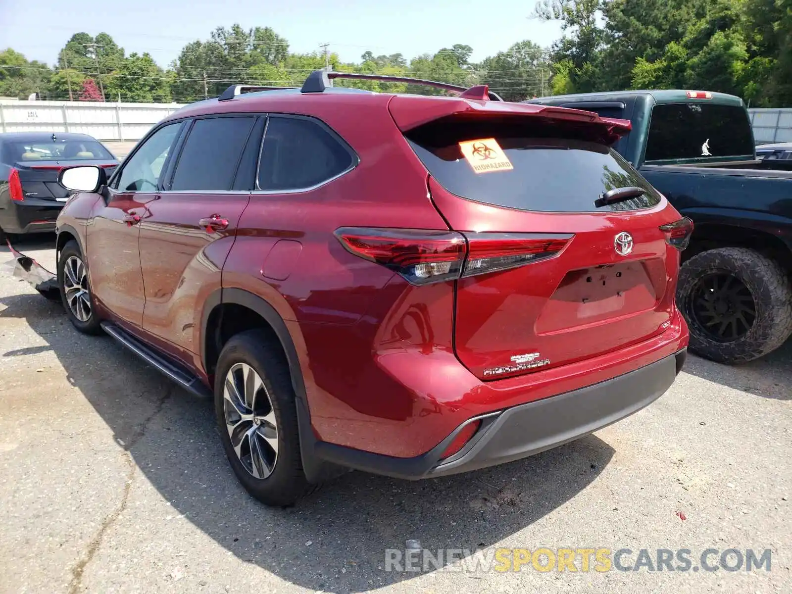 3 Photograph of a damaged car 5TDGZRAH4LS504632 TOYOTA HIGHLANDER 2020