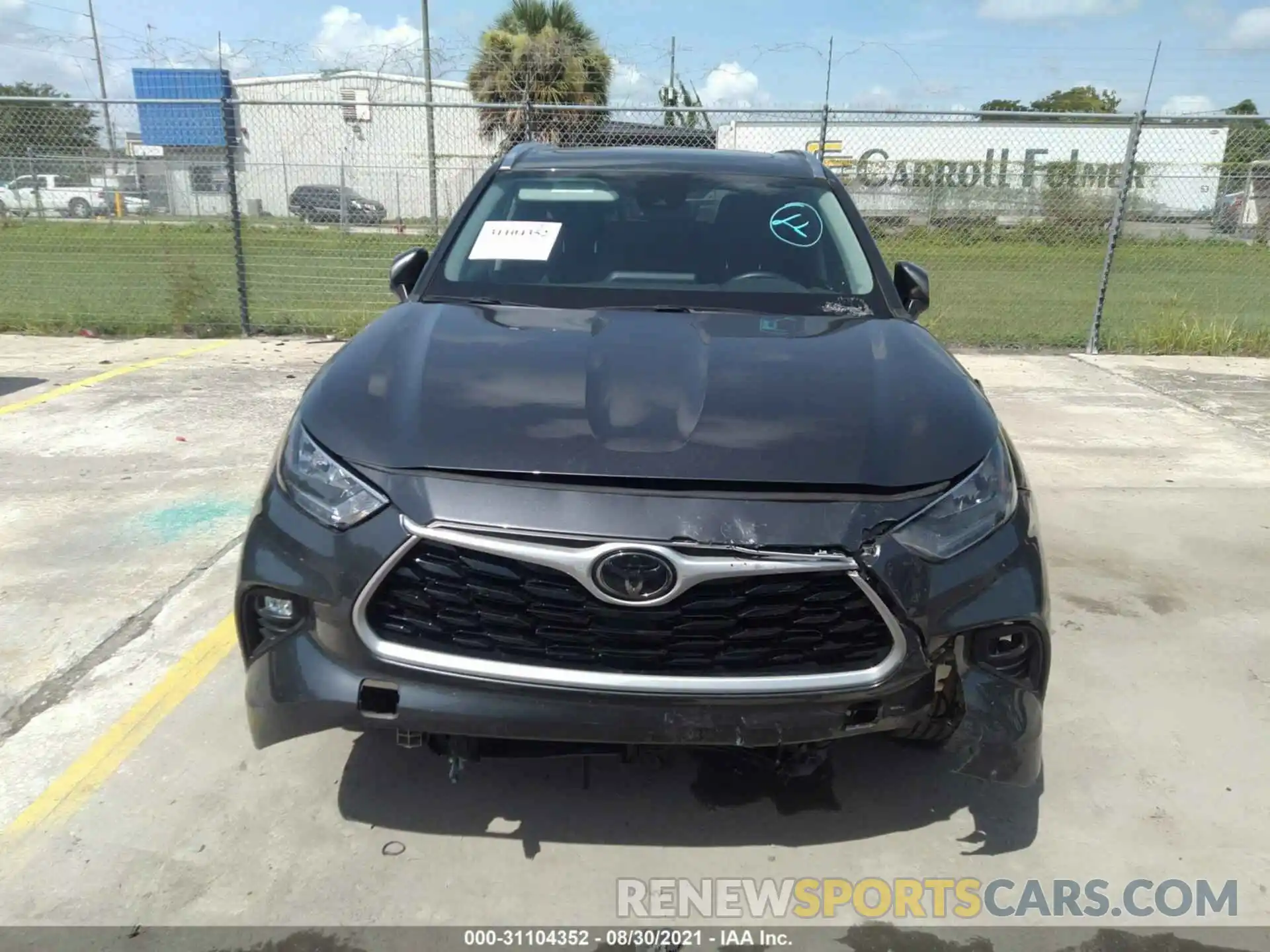 6 Photograph of a damaged car 5TDGZRAH4LS505294 TOYOTA HIGHLANDER 2020