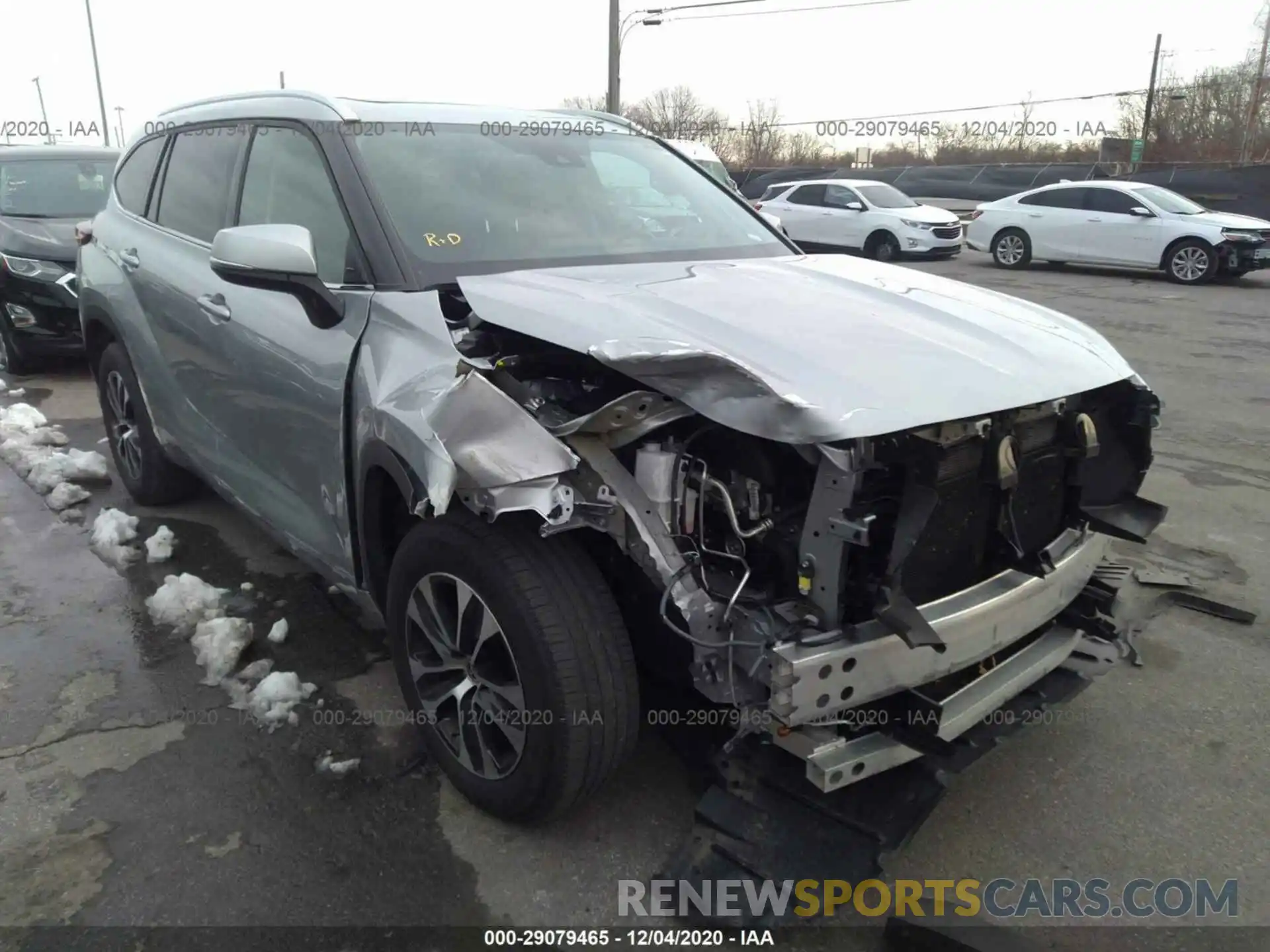 1 Photograph of a damaged car 5TDGZRAH5LS000347 TOYOTA HIGHLANDER 2020