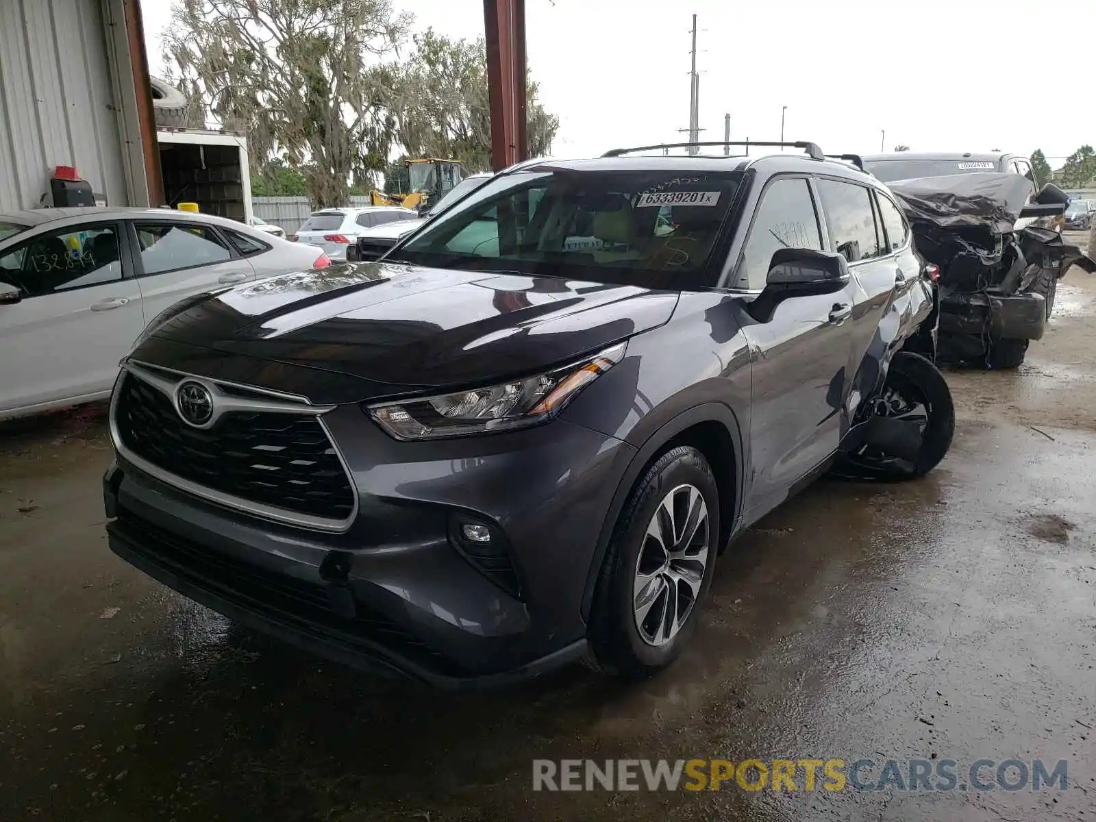 2 Photograph of a damaged car 5TDGZRAH5LS003247 TOYOTA HIGHLANDER 2020