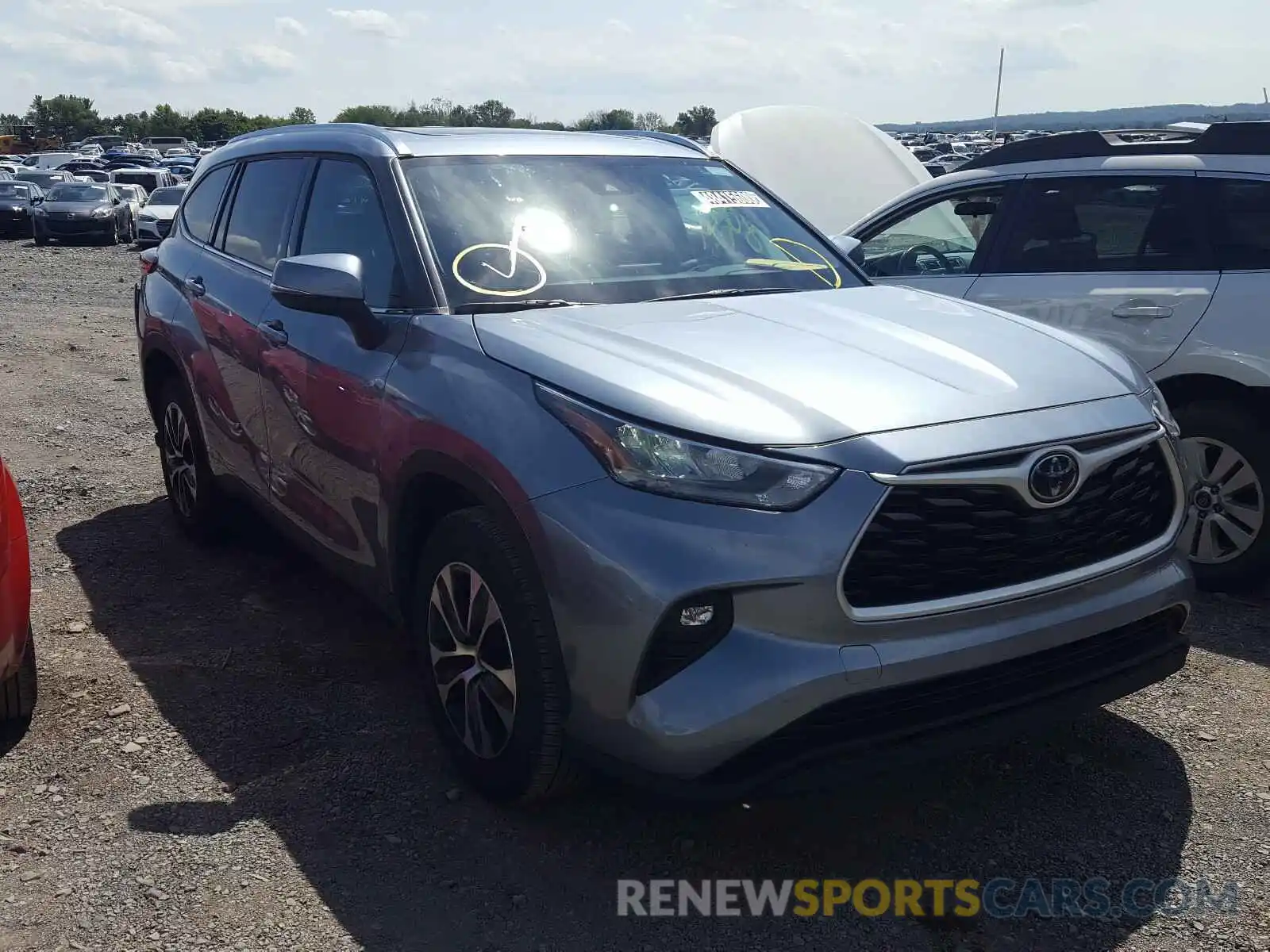 1 Photograph of a damaged car 5TDGZRAH5LS010022 TOYOTA HIGHLANDER 2020