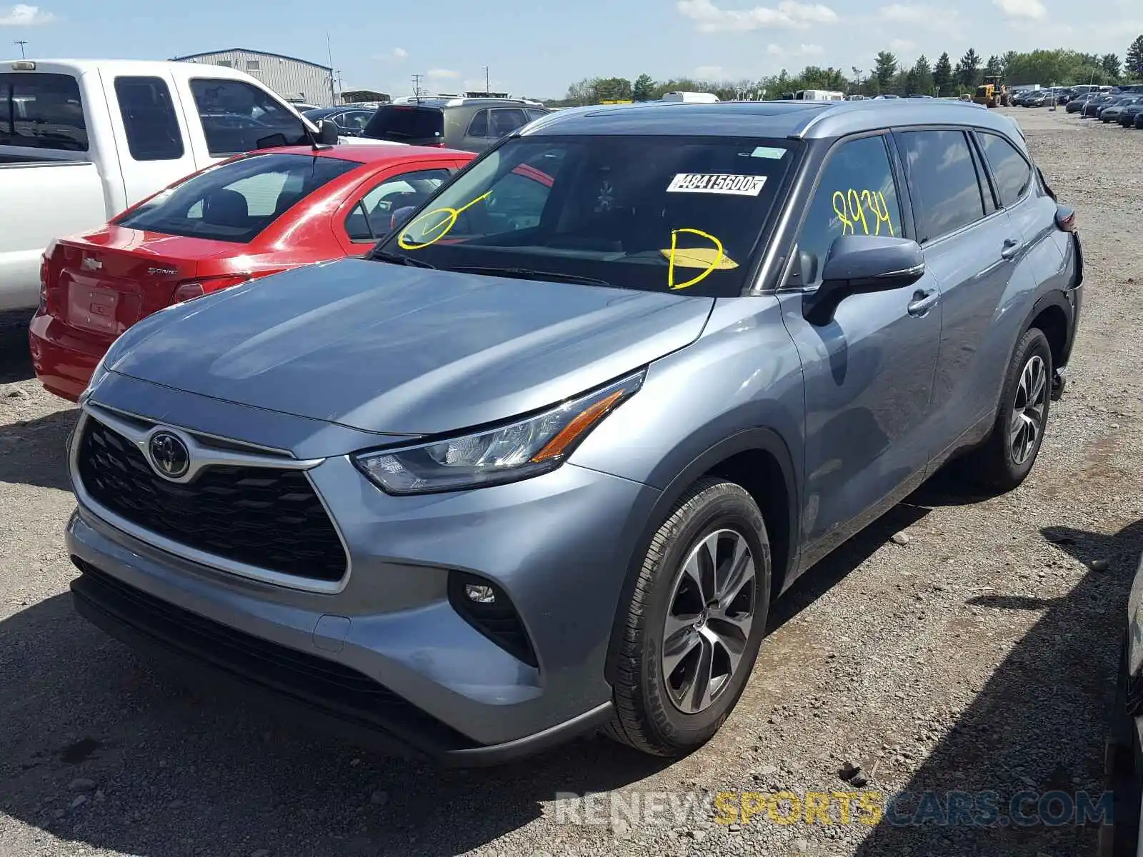 2 Photograph of a damaged car 5TDGZRAH5LS010022 TOYOTA HIGHLANDER 2020