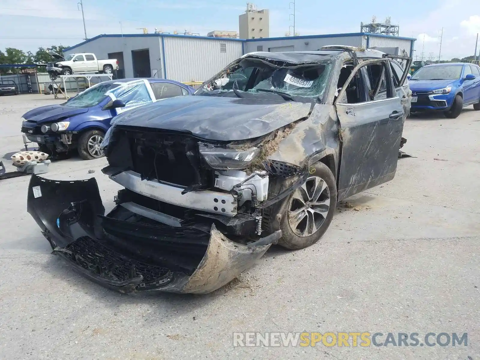 2 Фотография поврежденного автомобиля 5TDGZRAH5LS012661 TOYOTA HIGHLANDER 2020