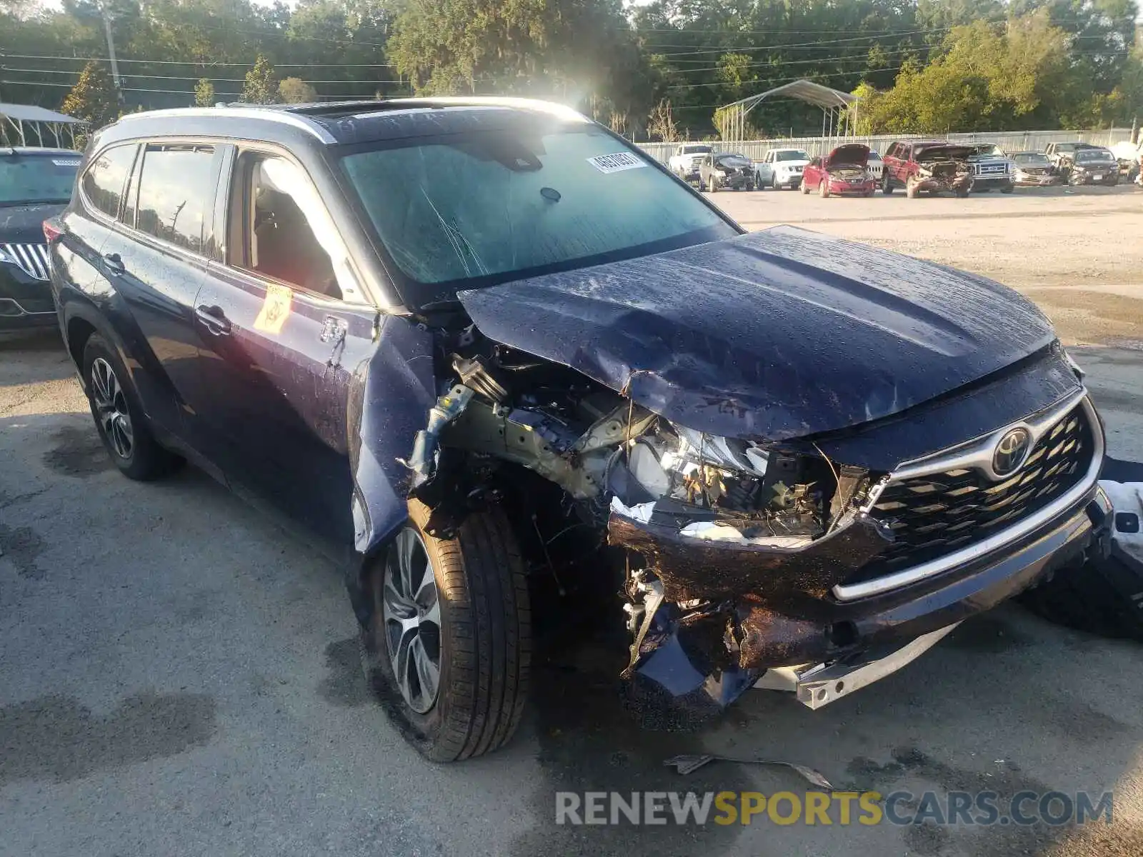 1 Photograph of a damaged car 5TDGZRAH5LS506230 TOYOTA HIGHLANDER 2020