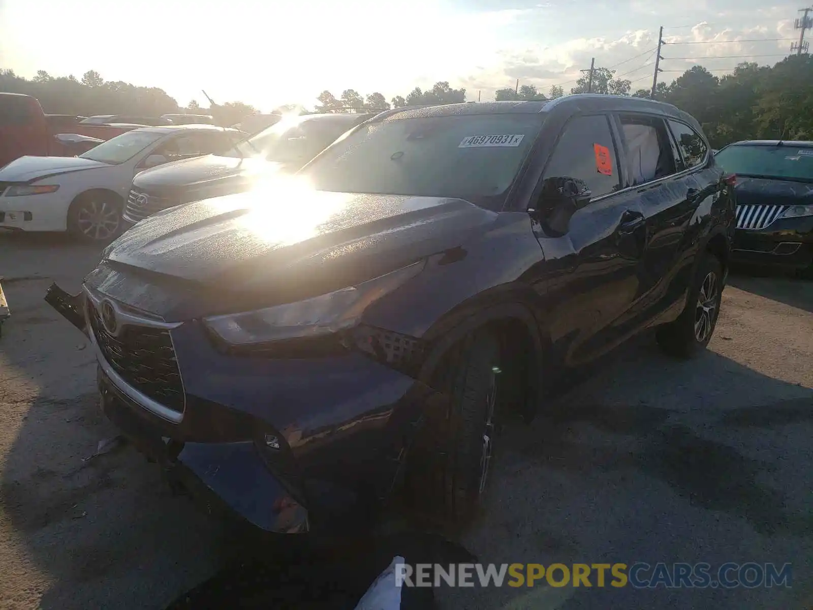 2 Photograph of a damaged car 5TDGZRAH5LS506230 TOYOTA HIGHLANDER 2020