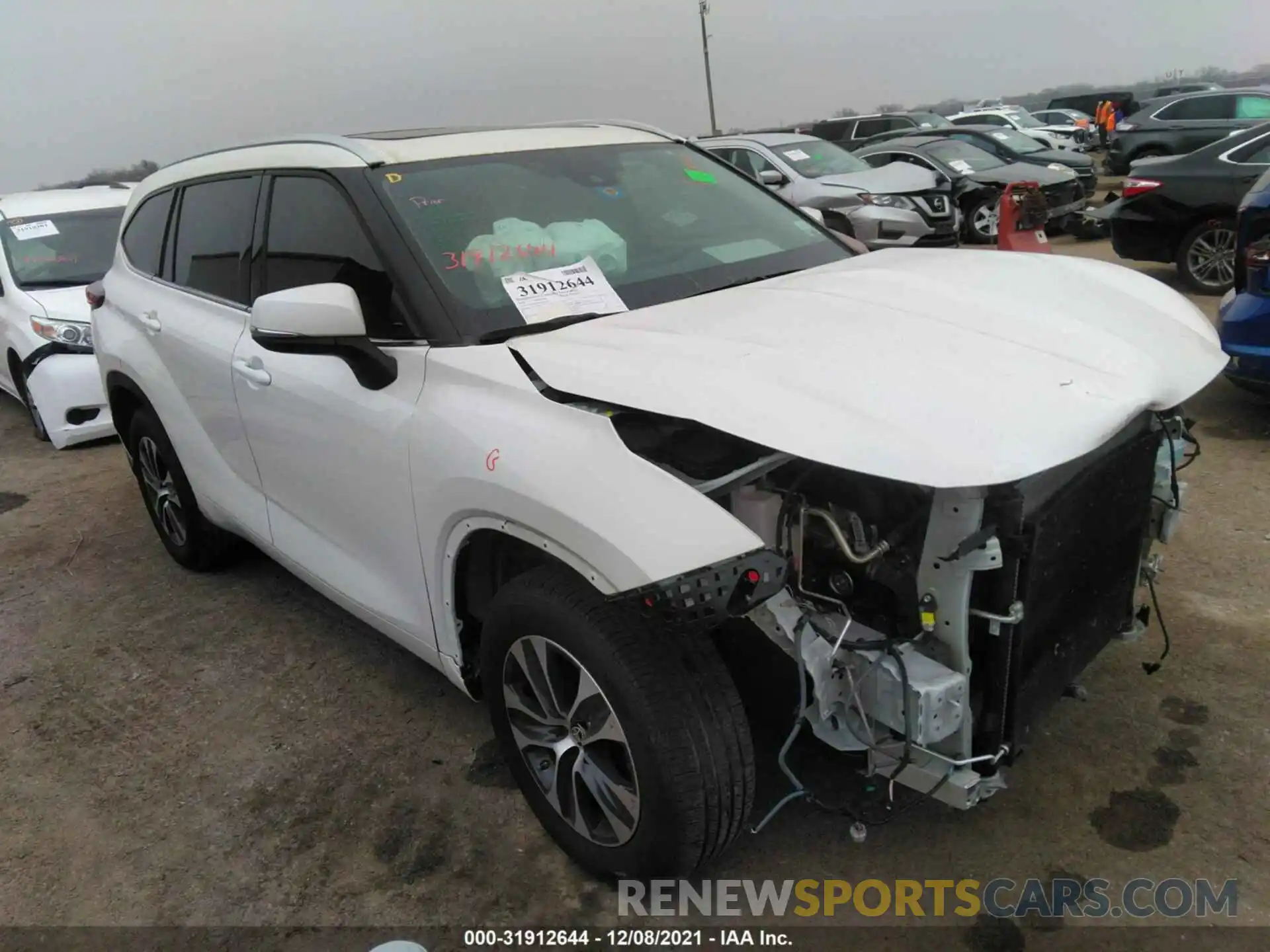 1 Photograph of a damaged car 5TDGZRAH5LS513131 TOYOTA HIGHLANDER 2020