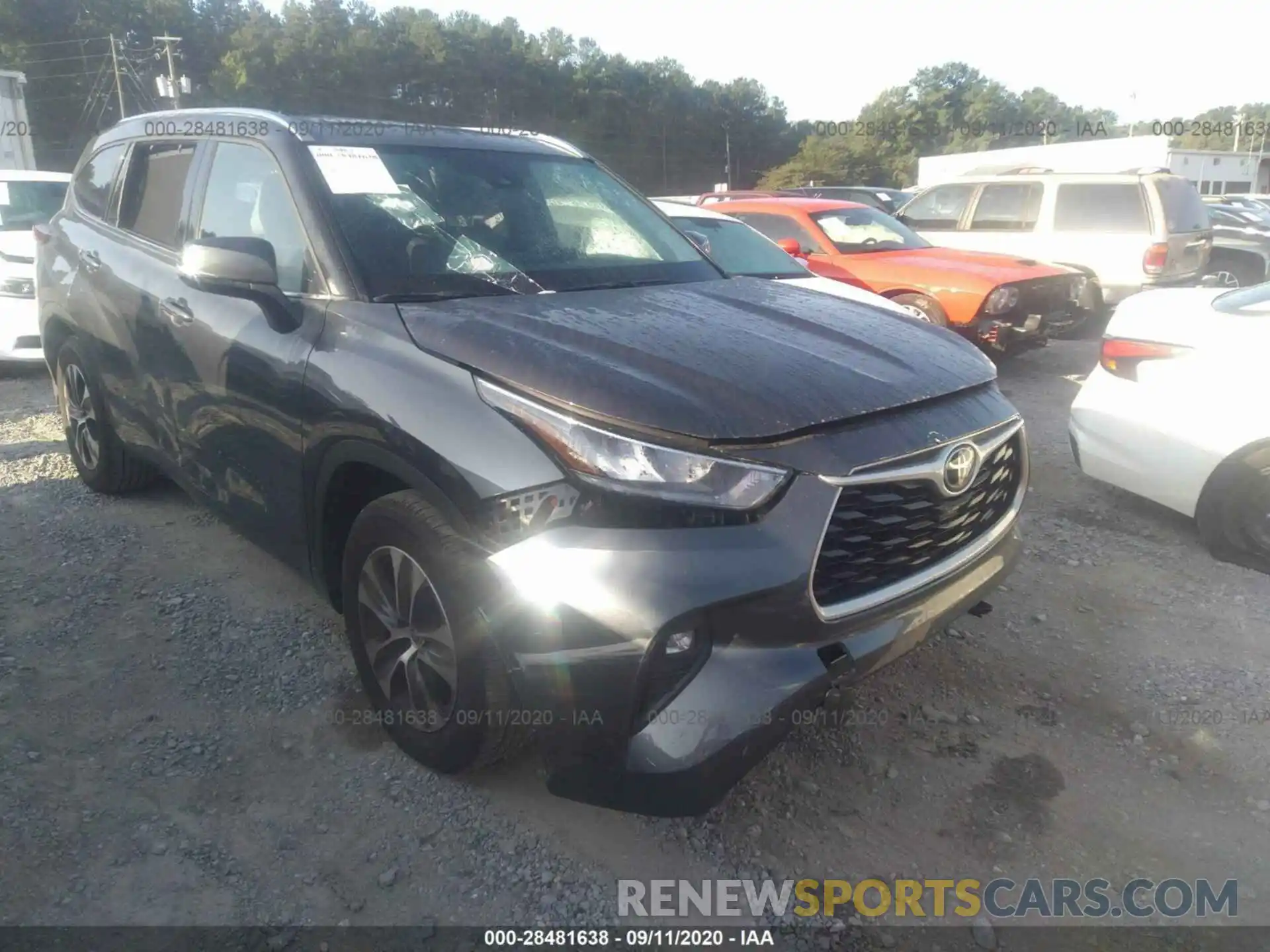 1 Photograph of a damaged car 5TDGZRAH6LS007324 TOYOTA HIGHLANDER 2020