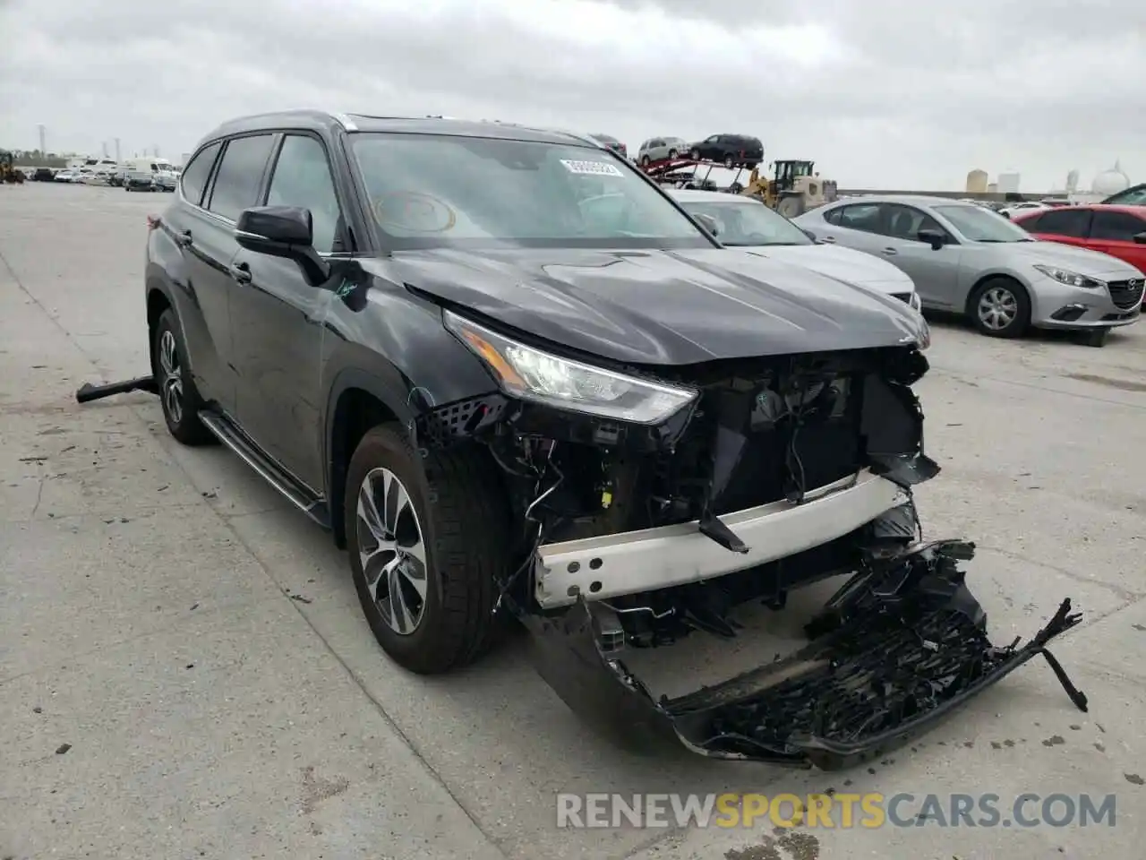 1 Photograph of a damaged car 5TDGZRAH6LS008523 TOYOTA HIGHLANDER 2020