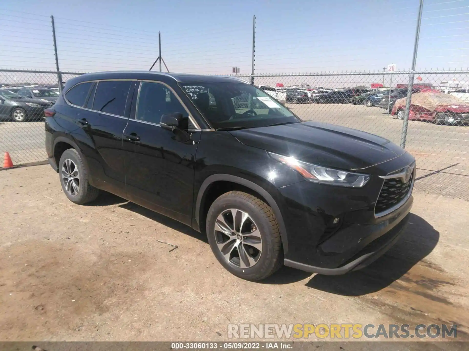 1 Photograph of a damaged car 5TDGZRAH6LS502218 TOYOTA HIGHLANDER 2020