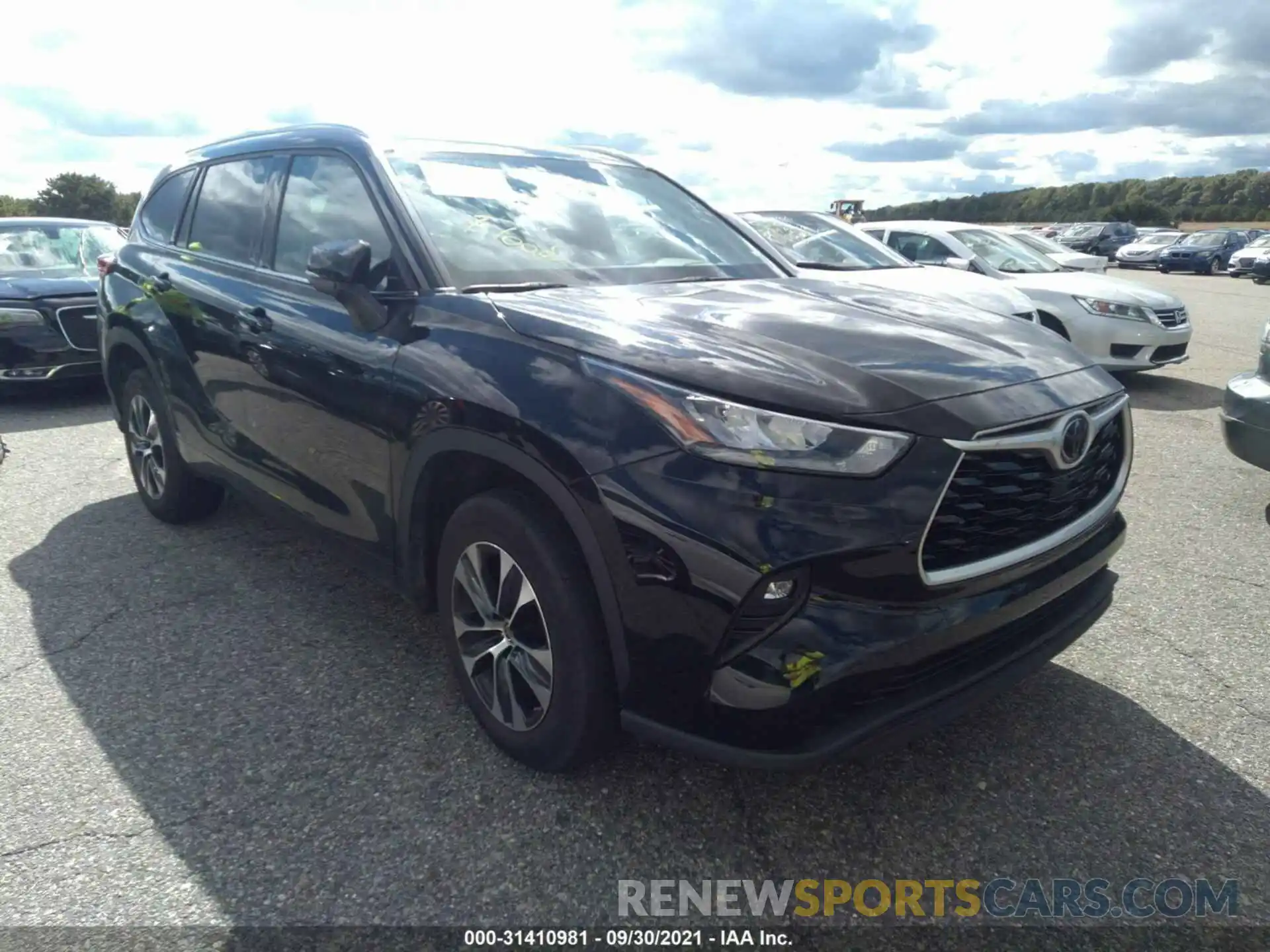 1 Photograph of a damaged car 5TDGZRAH6LS505331 TOYOTA HIGHLANDER 2020