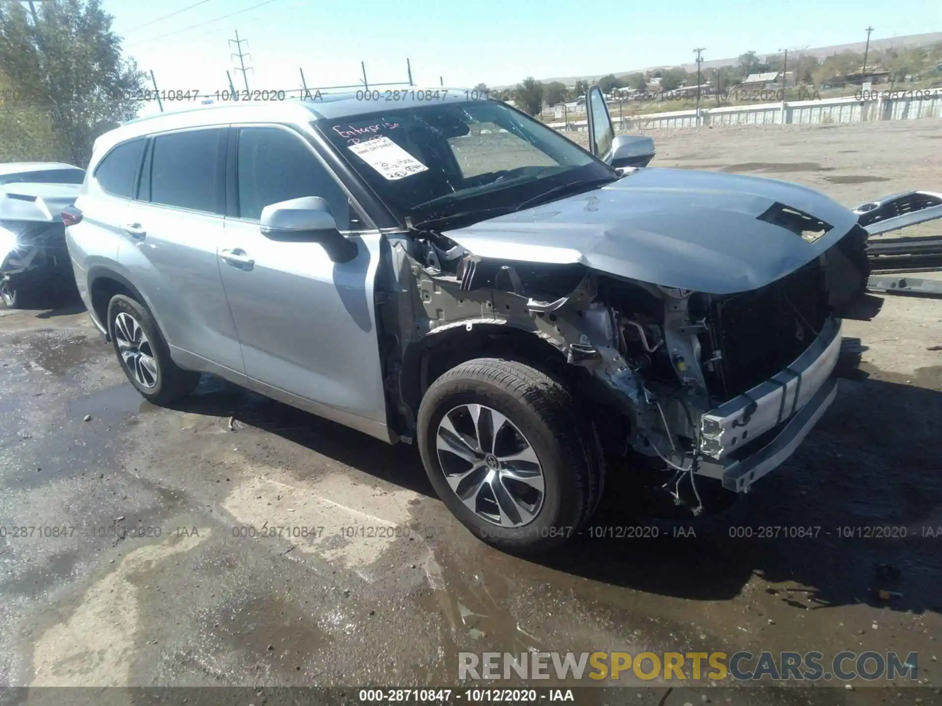 1 Photograph of a damaged car 5TDGZRAH6LS505619 TOYOTA HIGHLANDER 2020