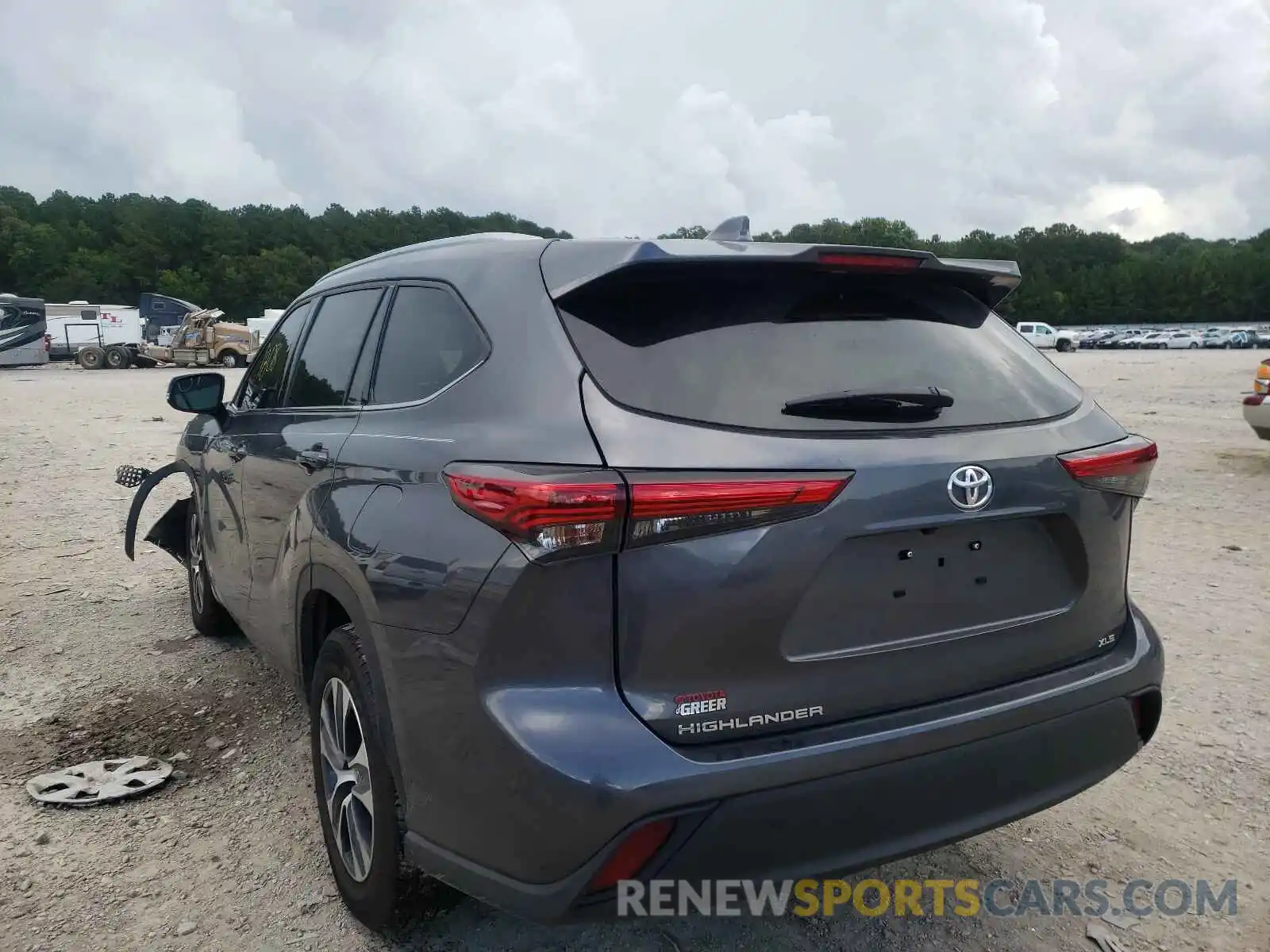 3 Photograph of a damaged car 5TDGZRAH6LS511128 TOYOTA HIGHLANDER 2020