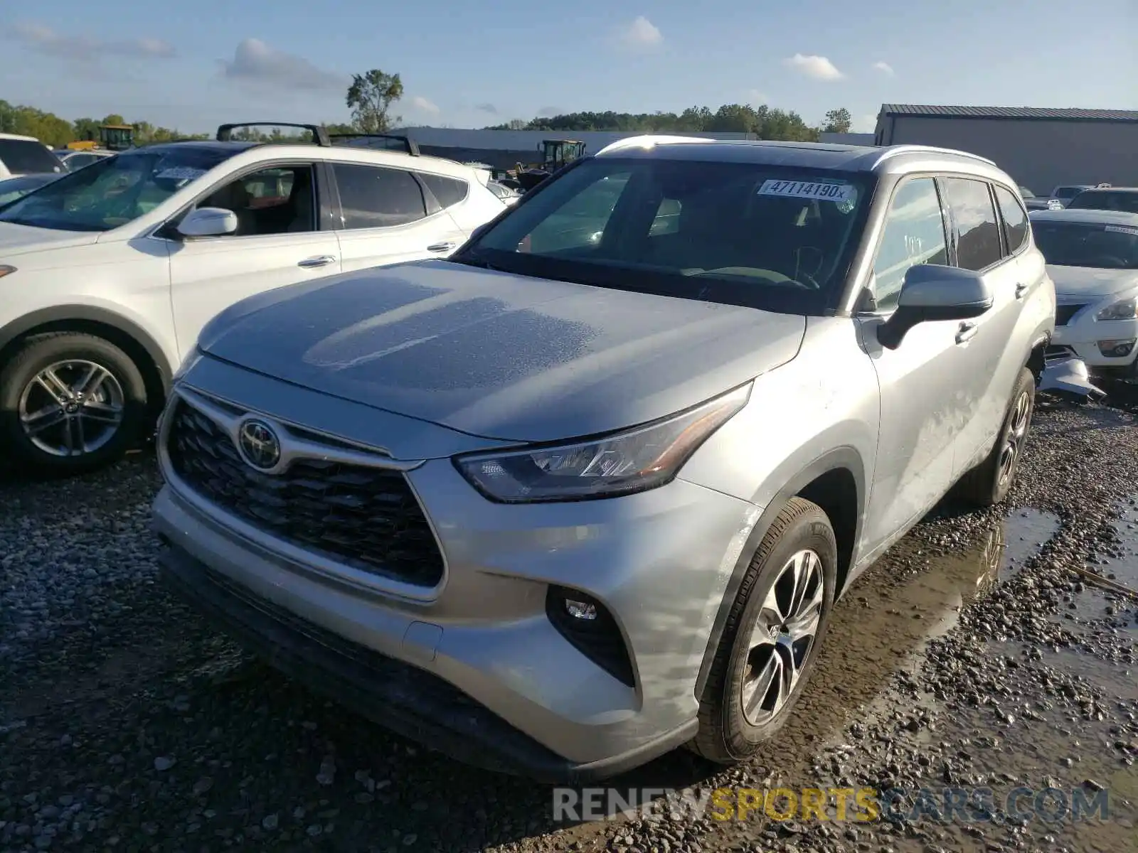 2 Photograph of a damaged car 5TDGZRAH7LS002178 TOYOTA HIGHLANDER 2020