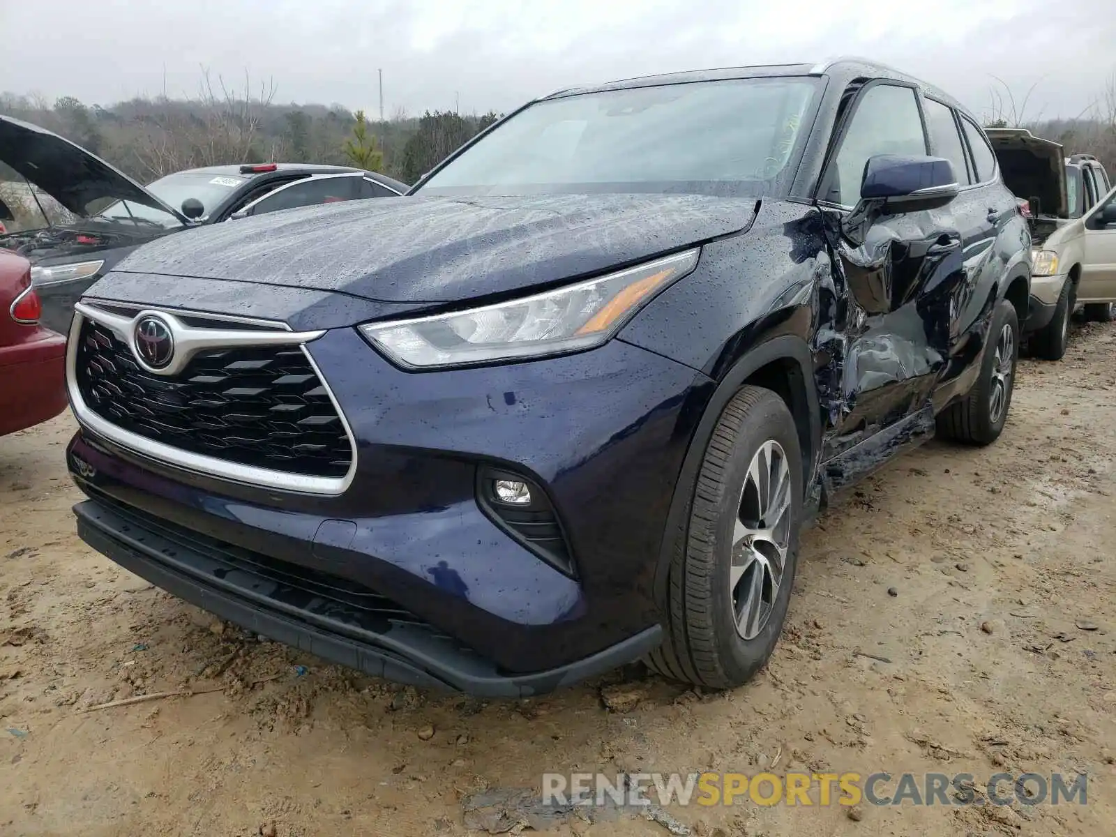 2 Photograph of a damaged car 5TDGZRAH7LS007073 TOYOTA HIGHLANDER 2020