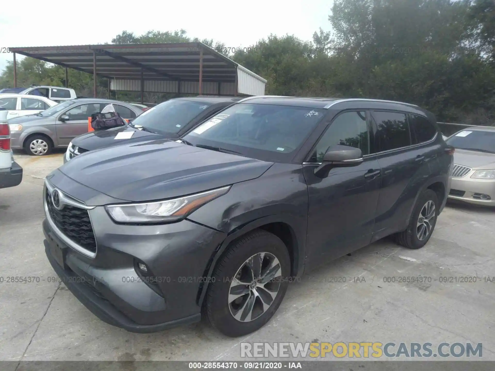 2 Photograph of a damaged car 5TDGZRAH7LS011723 TOYOTA HIGHLANDER 2020