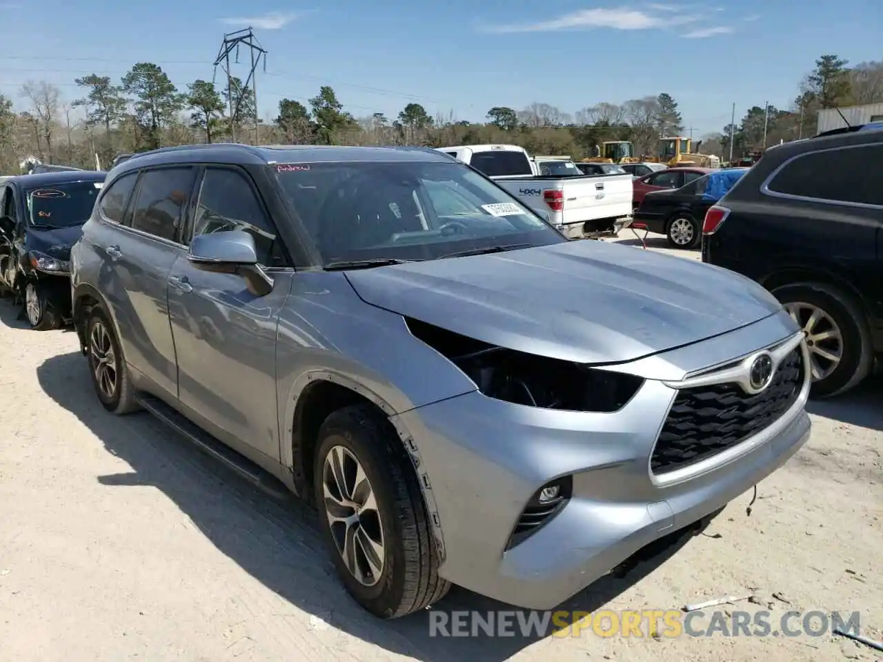 1 Photograph of a damaged car 5TDGZRAH7LS012256 TOYOTA HIGHLANDER 2020