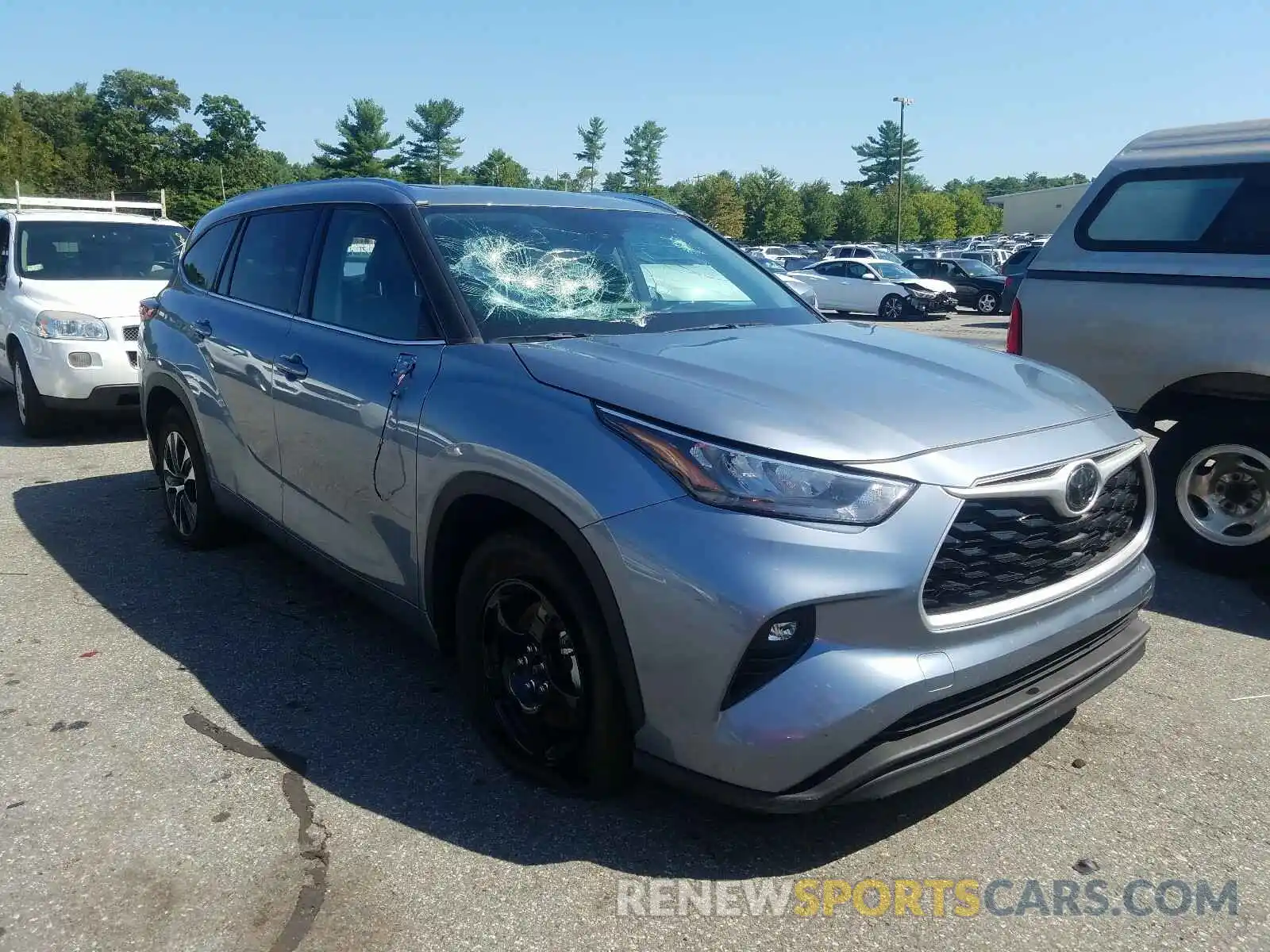 1 Photograph of a damaged car 5TDGZRAH7LS012287 TOYOTA HIGHLANDER 2020