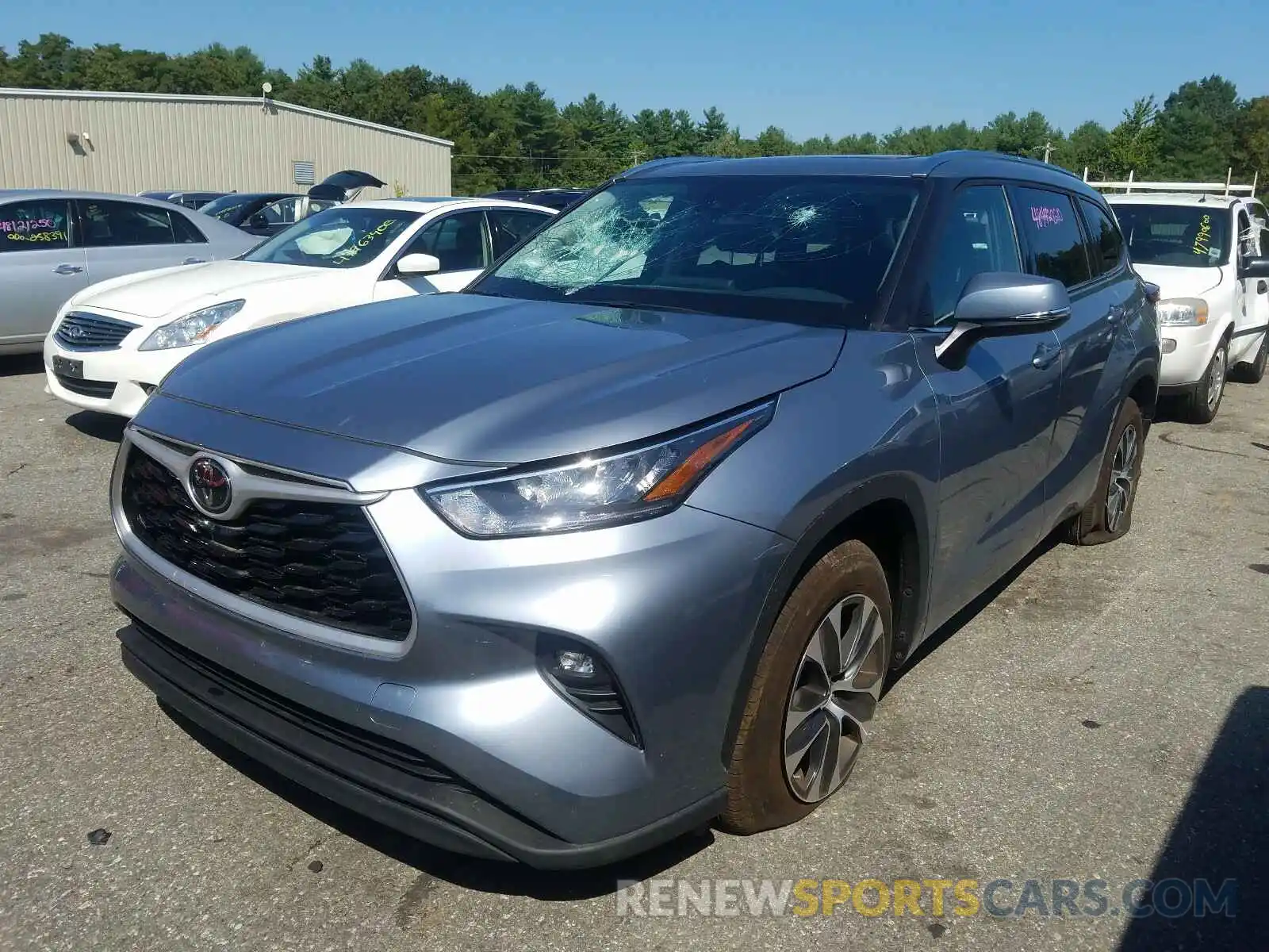 2 Photograph of a damaged car 5TDGZRAH7LS012287 TOYOTA HIGHLANDER 2020