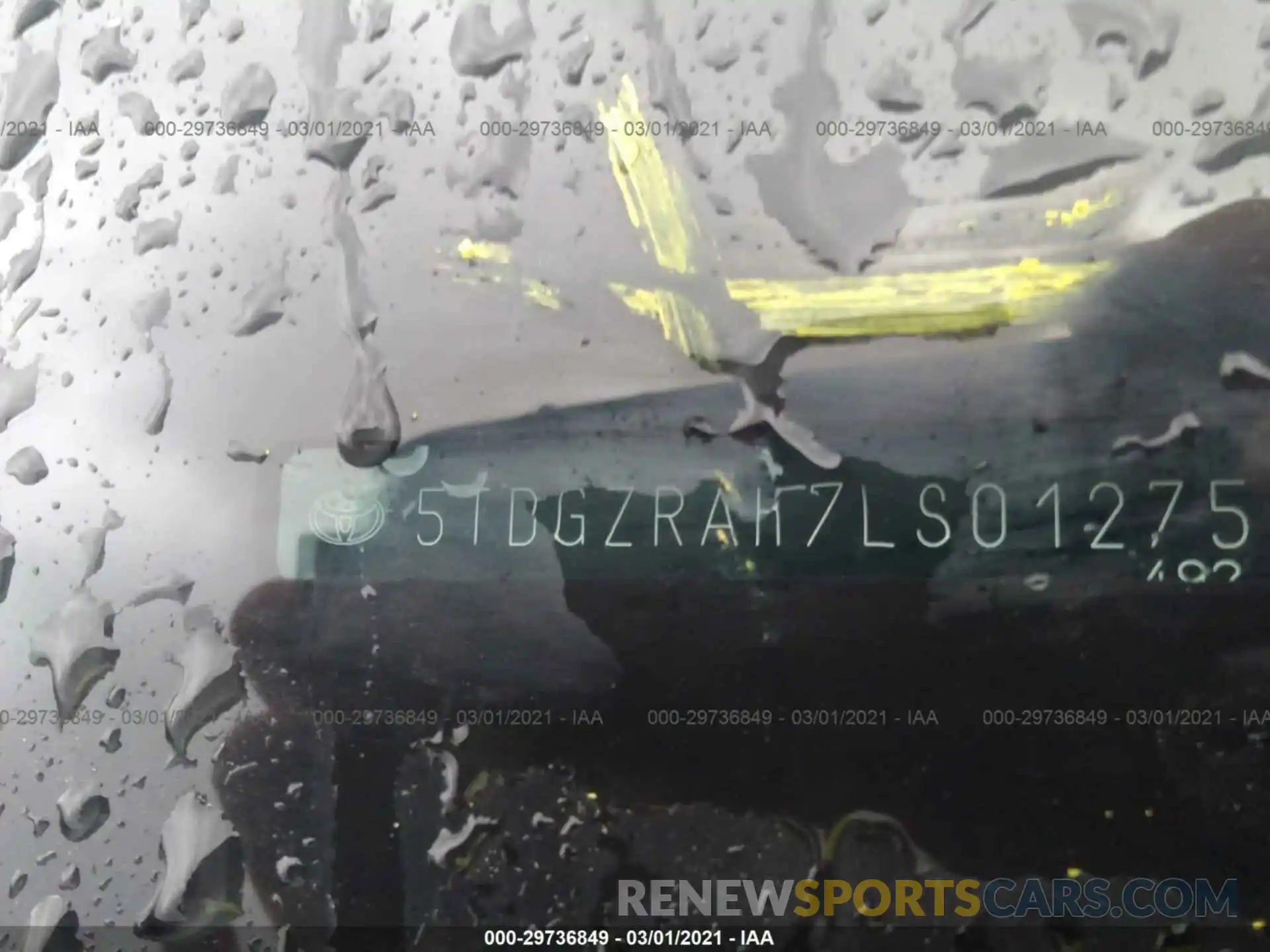 9 Photograph of a damaged car 5TDGZRAH7LS012757 TOYOTA HIGHLANDER 2020