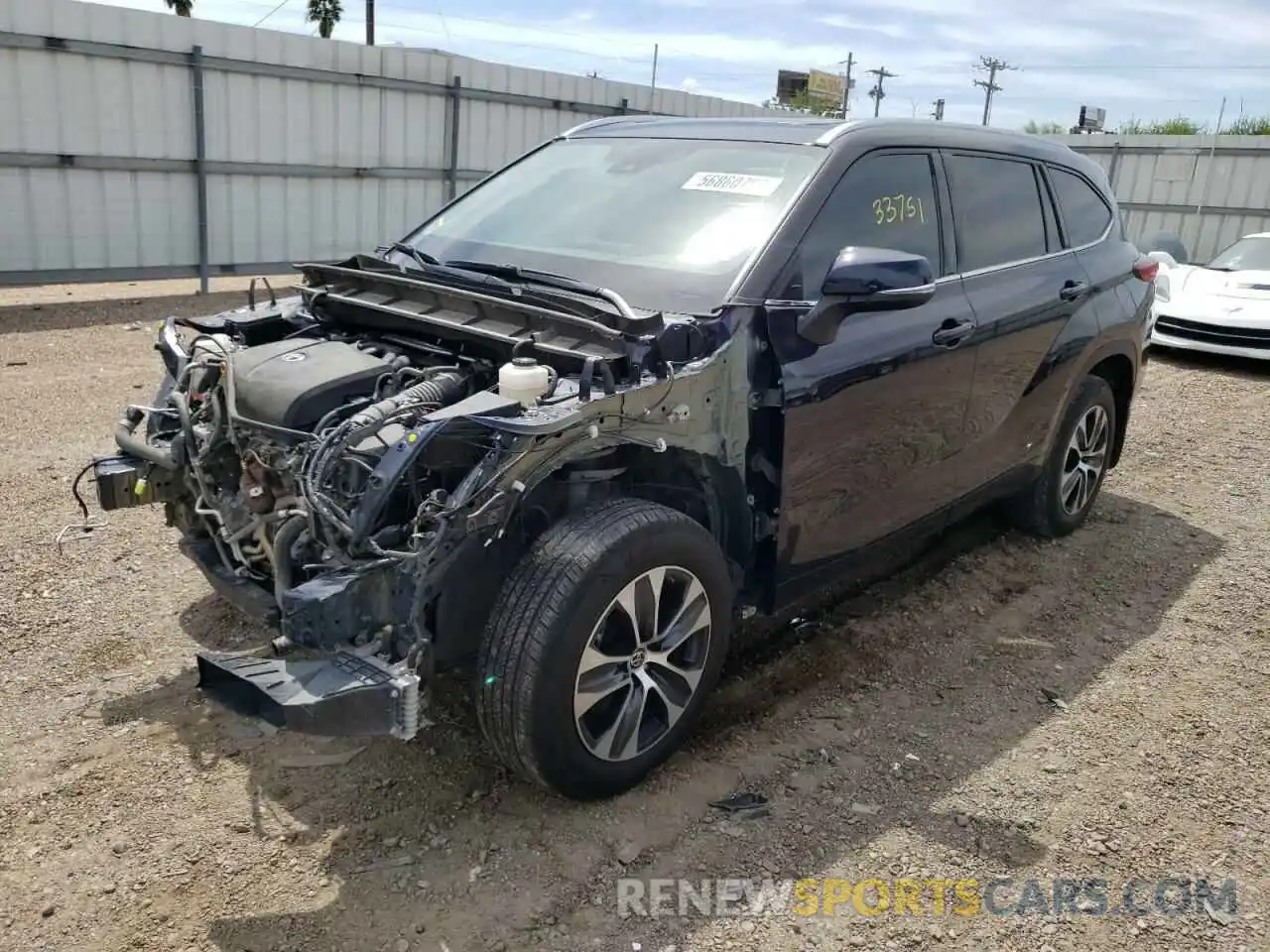 2 Photograph of a damaged car 5TDGZRAH7LS012984 TOYOTA HIGHLANDER 2020