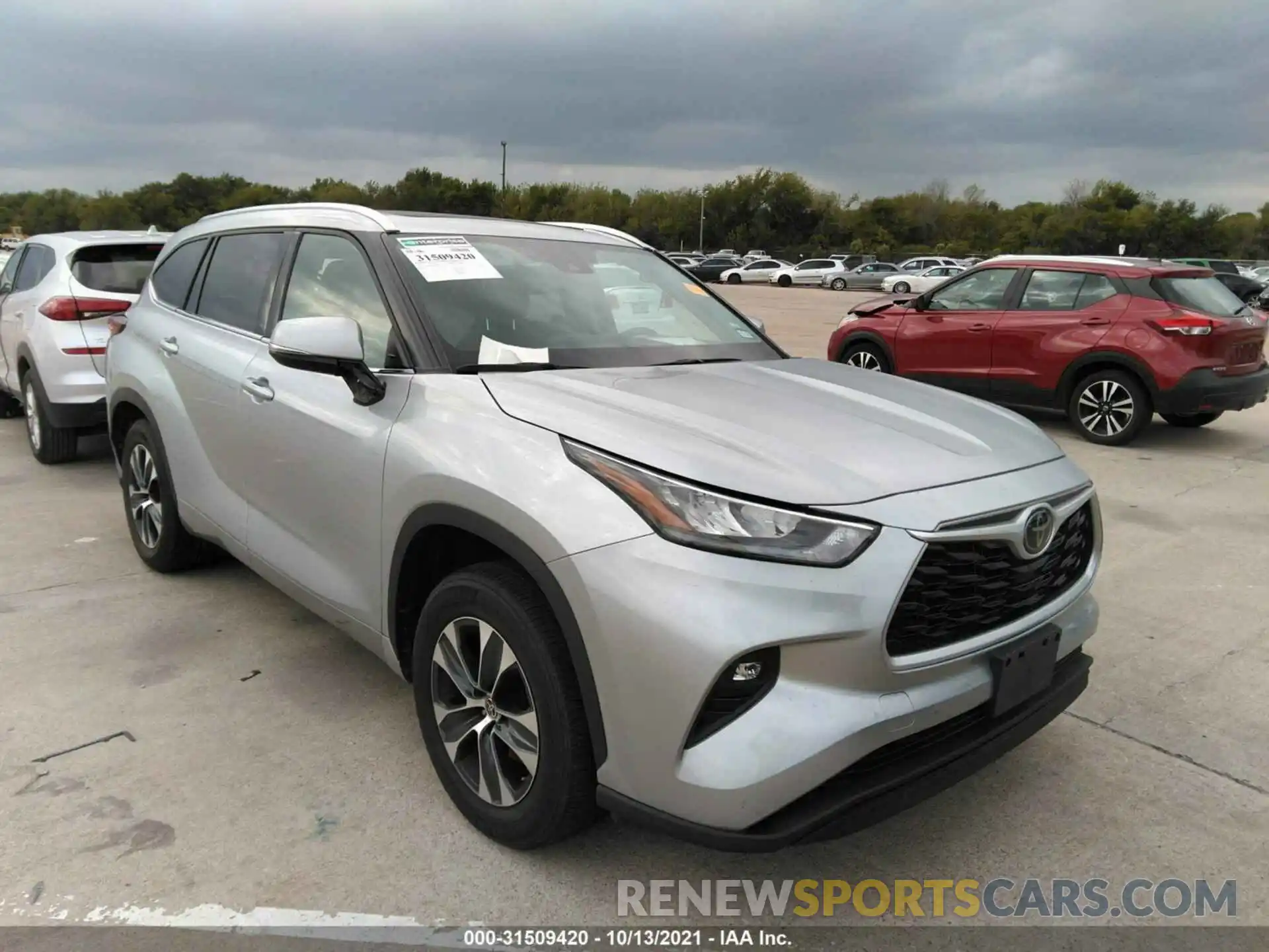 1 Photograph of a damaged car 5TDGZRAH7LS500235 TOYOTA HIGHLANDER 2020