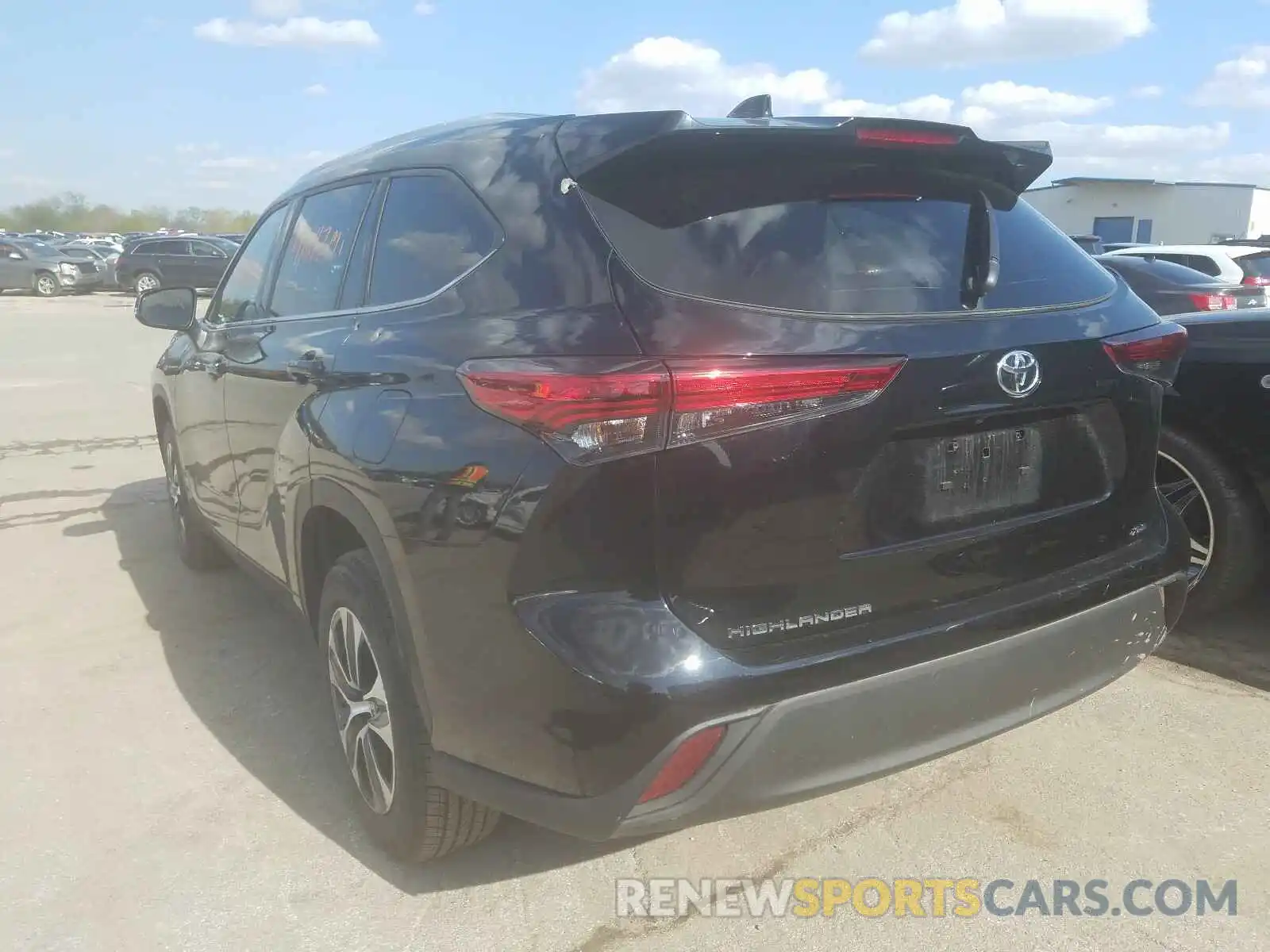 3 Photograph of a damaged car 5TDGZRAH7LS502373 TOYOTA HIGHLANDER 2020