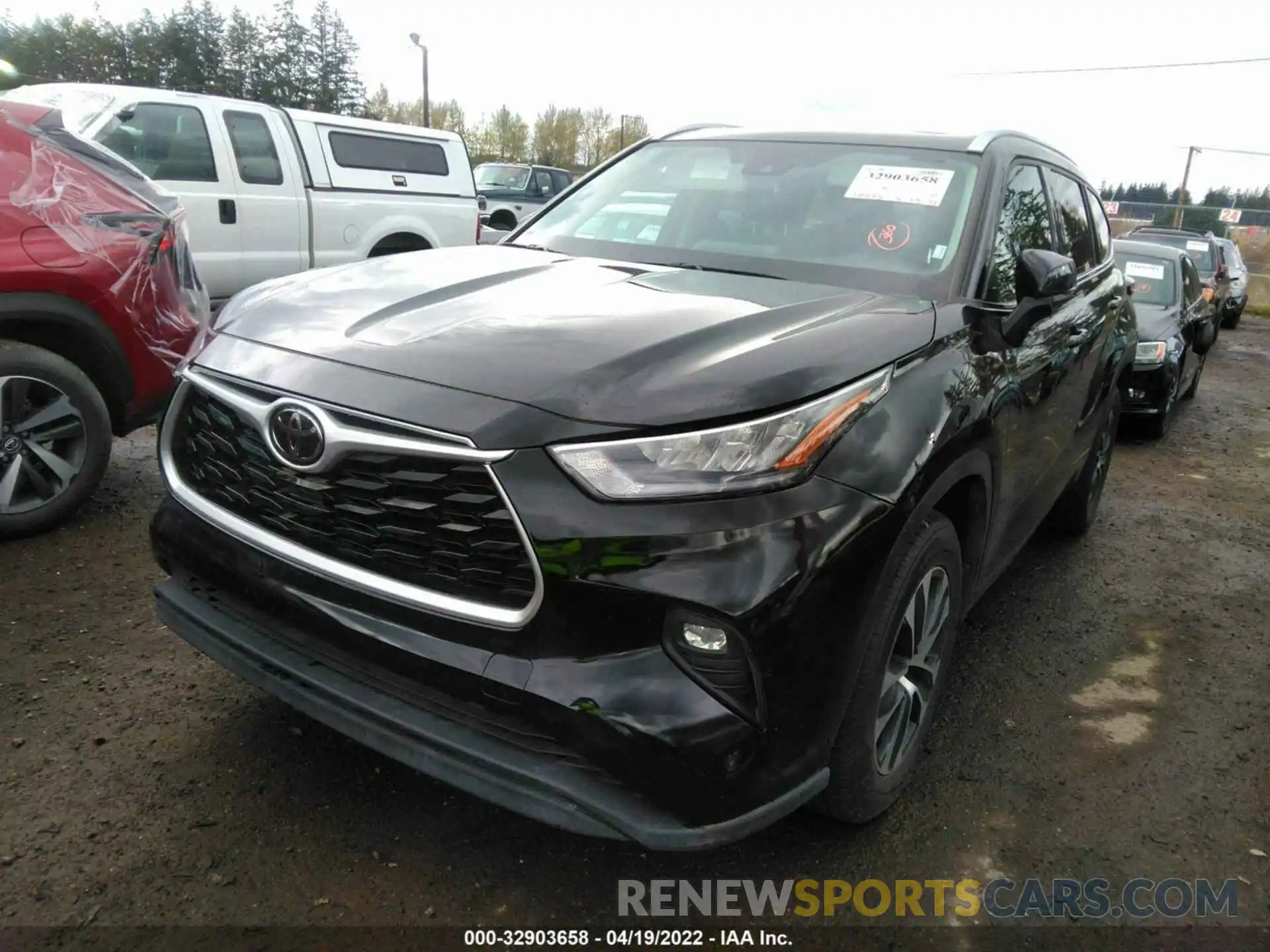 2 Photograph of a damaged car 5TDGZRAH7LS505449 TOYOTA HIGHLANDER 2020