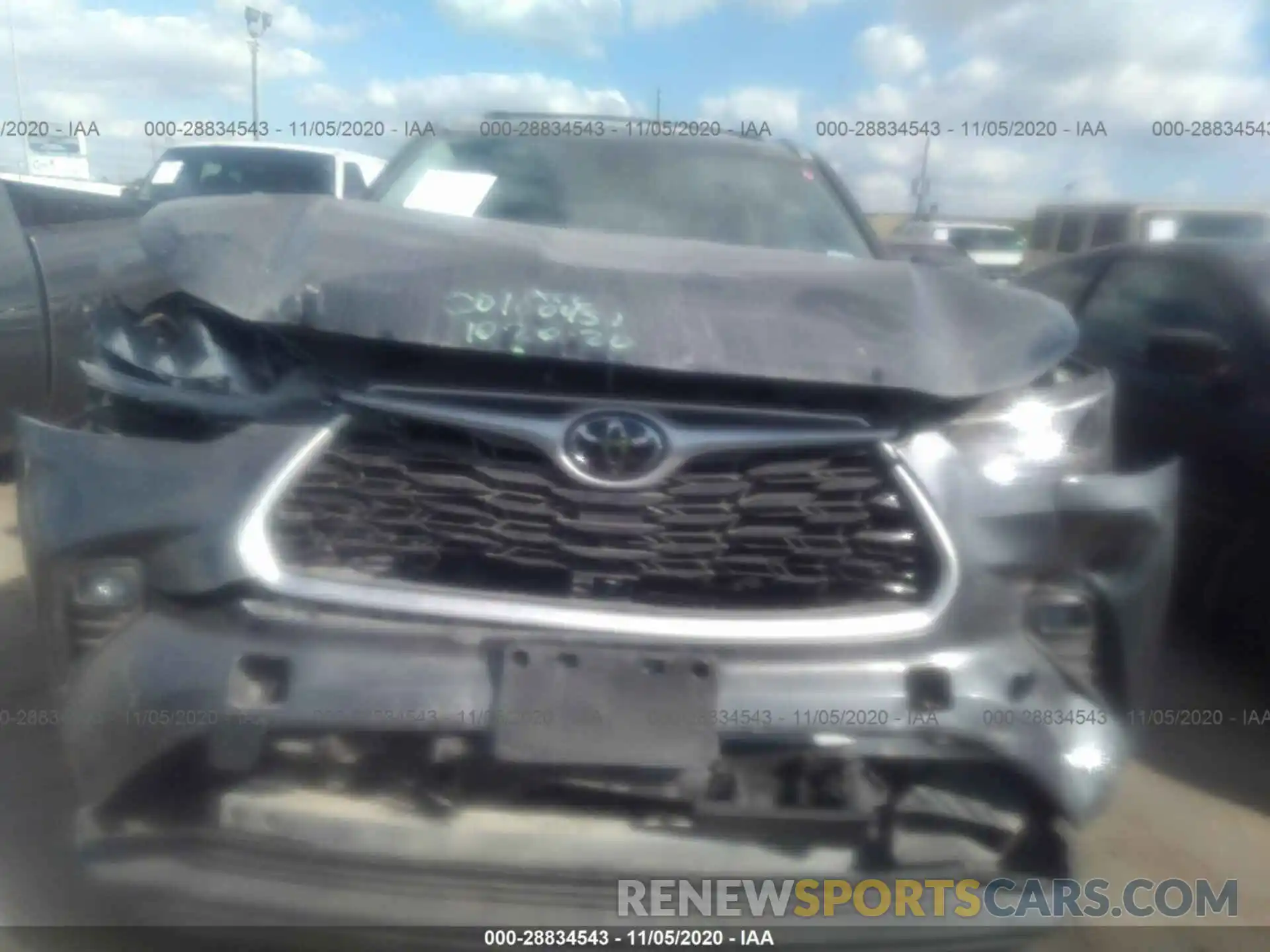 6 Photograph of a damaged car 5TDGZRAH7LS509727 TOYOTA HIGHLANDER 2020