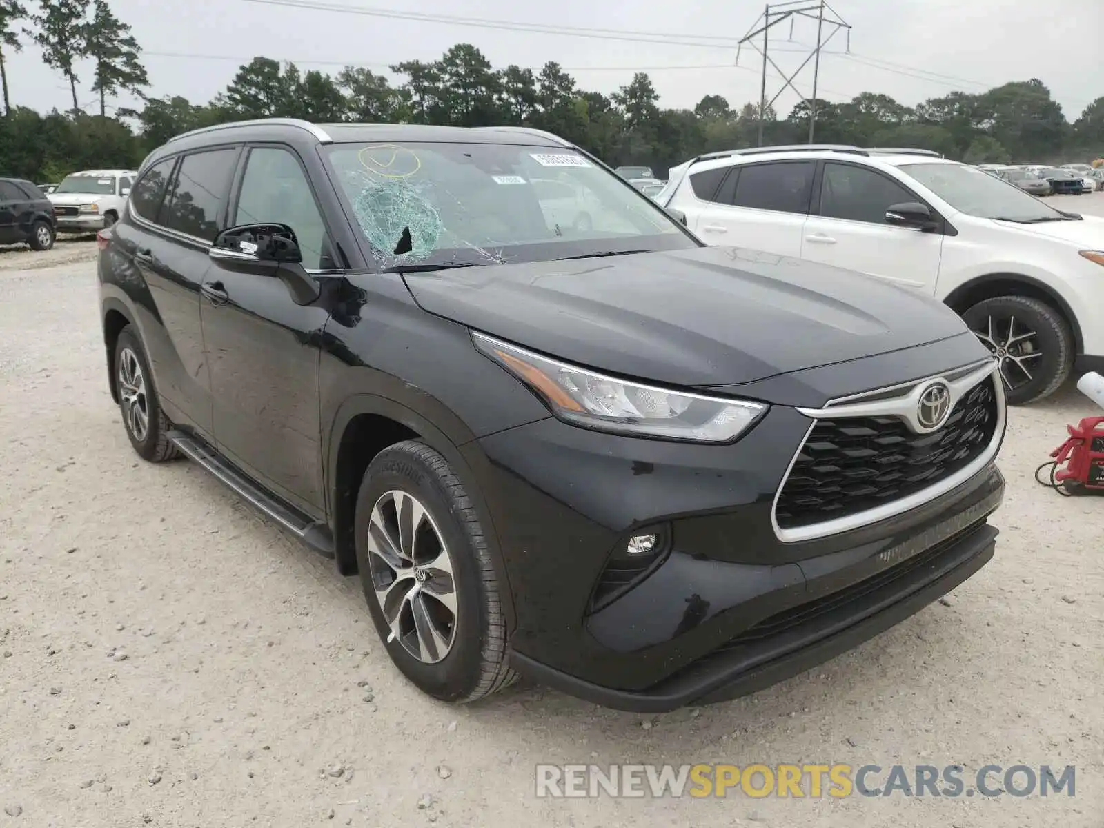 1 Photograph of a damaged car 5TDGZRAH7LS511042 TOYOTA HIGHLANDER 2020