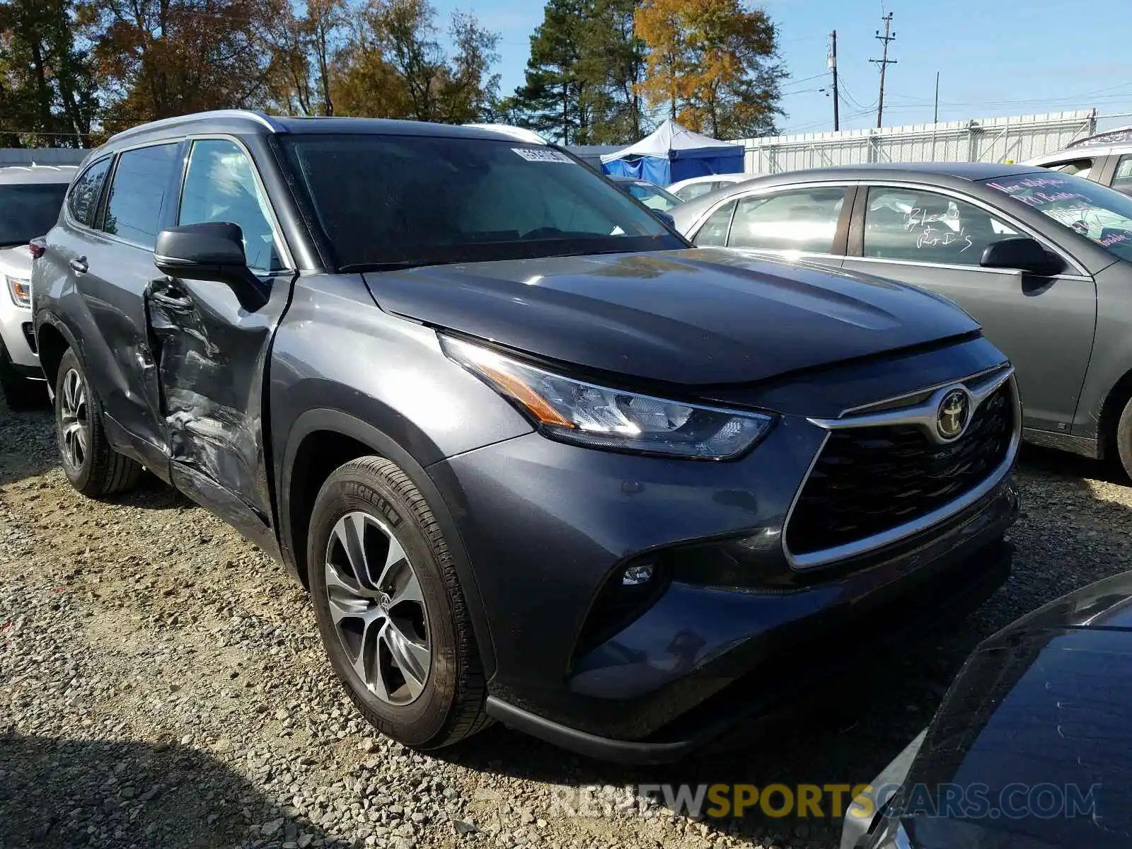 1 Photograph of a damaged car 5TDGZRAH8LS011083 TOYOTA HIGHLANDER 2020