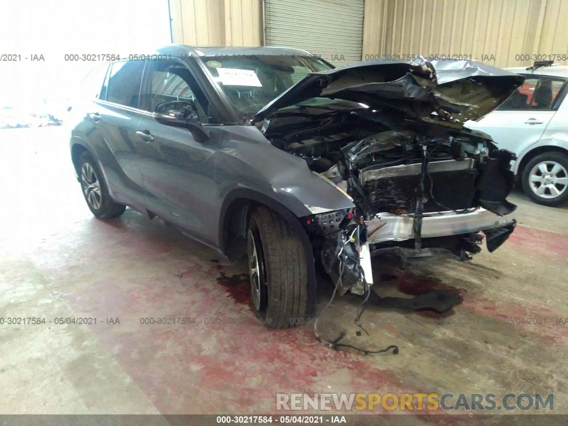 1 Photograph of a damaged car 5TDGZRAH8LS017501 TOYOTA HIGHLANDER 2020