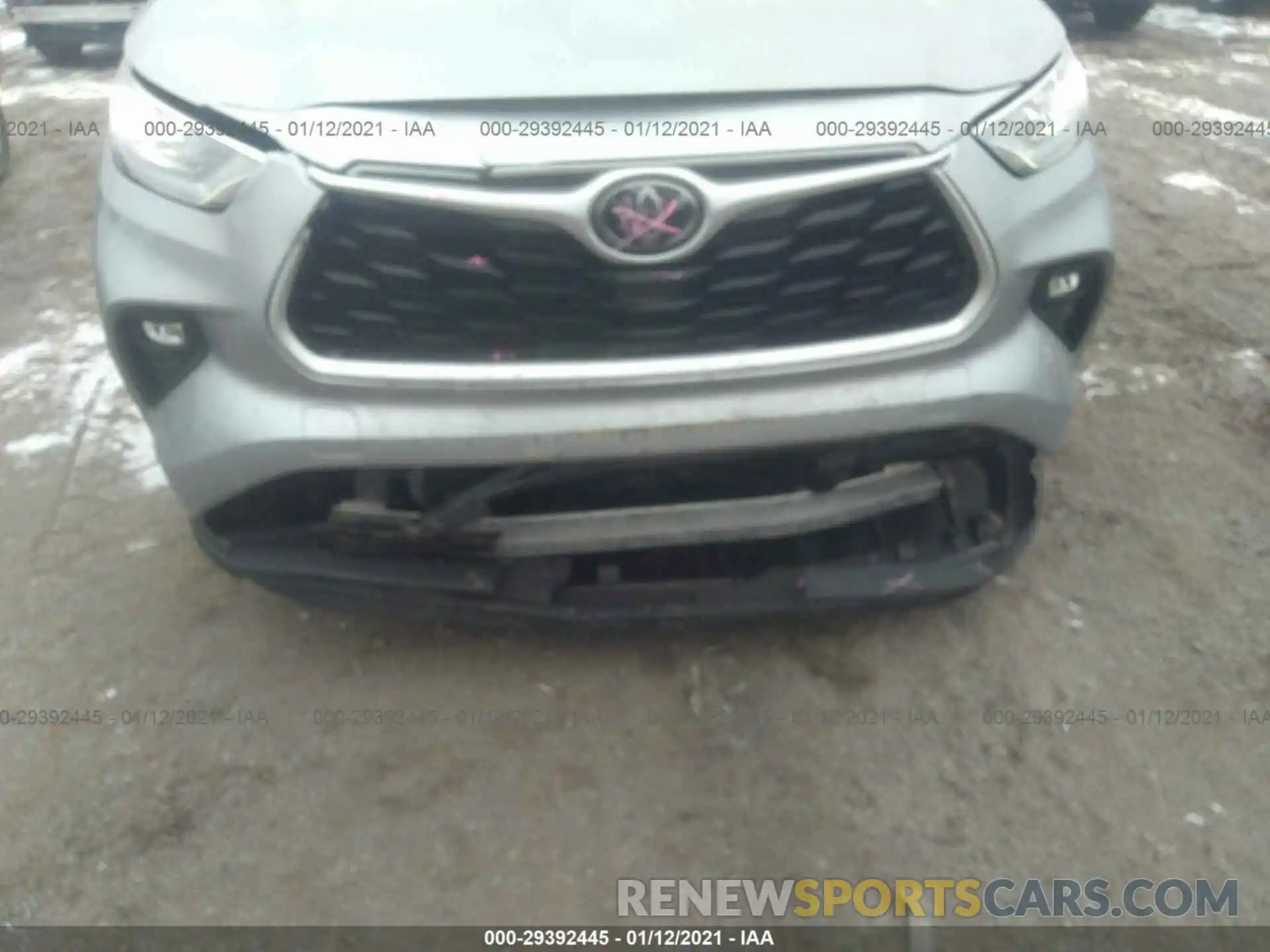 6 Photograph of a damaged car 5TDGZRAH8LS502866 TOYOTA HIGHLANDER 2020