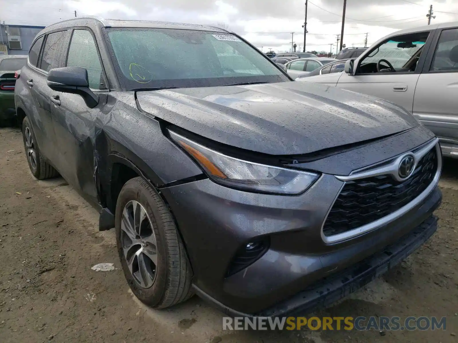 1 Photograph of a damaged car 5TDGZRAH8LS504844 TOYOTA HIGHLANDER 2020