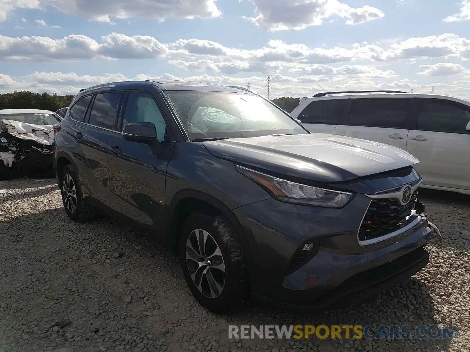 1 Photograph of a damaged car 5TDGZRAH8LS505539 TOYOTA HIGHLANDER 2020