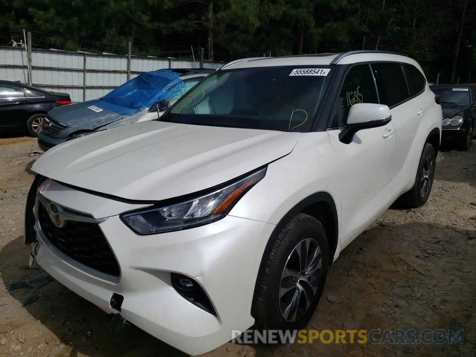 2 Photograph of a damaged car 5TDGZRAH8LS506285 TOYOTA HIGHLANDER 2020