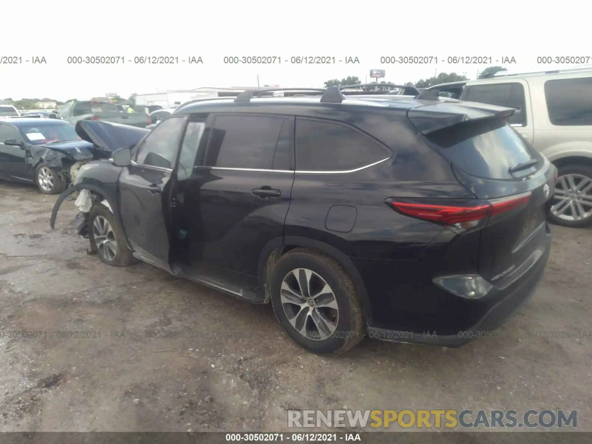 3 Фотография поврежденного автомобиля 5TDGZRAH8LS510644 TOYOTA HIGHLANDER 2020