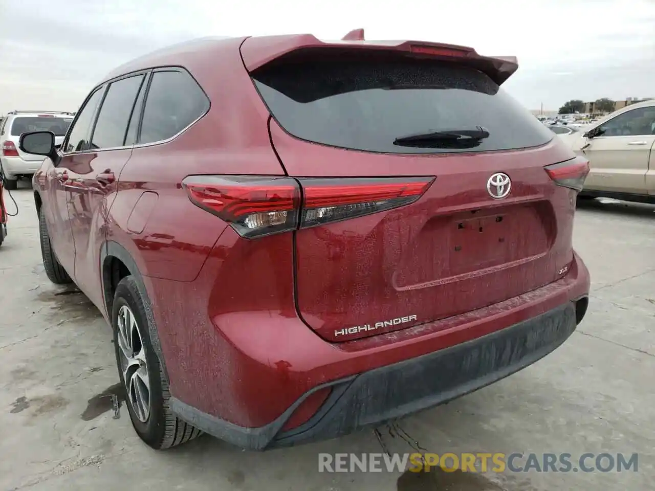 3 Photograph of a damaged car 5TDGZRAH8LS512944 TOYOTA HIGHLANDER 2020