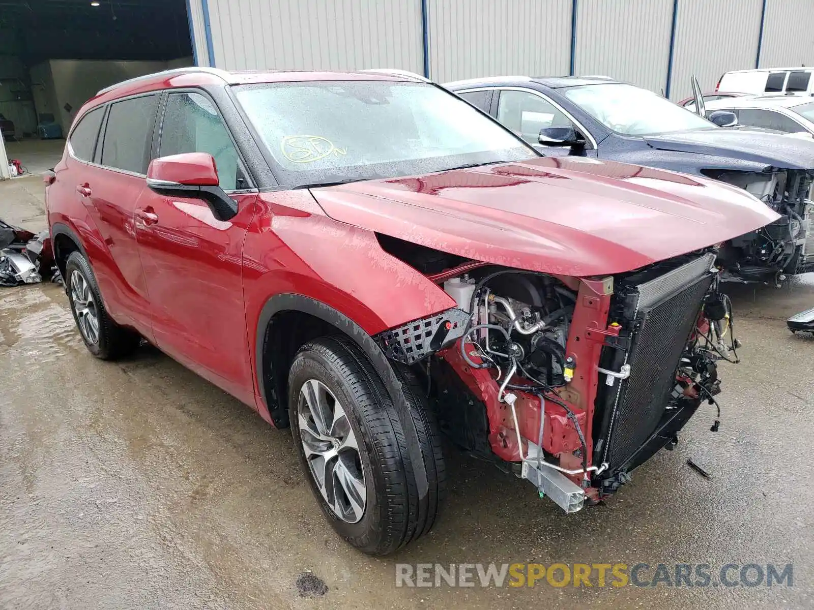 1 Photograph of a damaged car 5TDGZRAH9LS001632 TOYOTA HIGHLANDER 2020