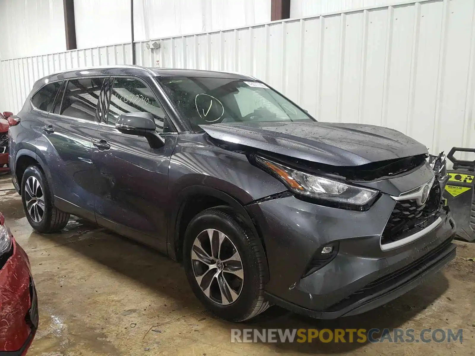 1 Photograph of a damaged car 5TDGZRAH9LS006684 TOYOTA HIGHLANDER 2020