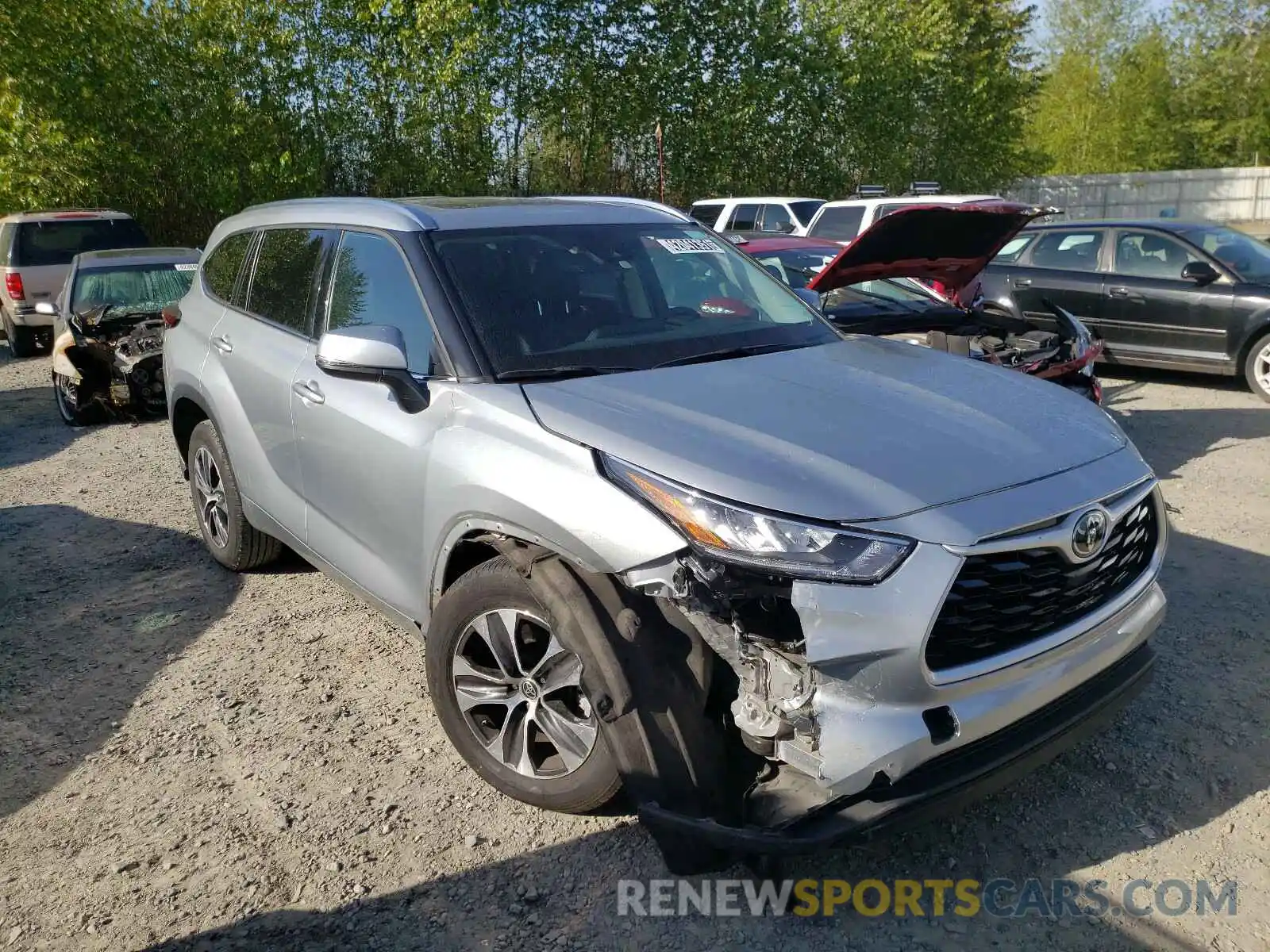 1 Photograph of a damaged car 5TDGZRAH9LS009990 TOYOTA HIGHLANDER 2020