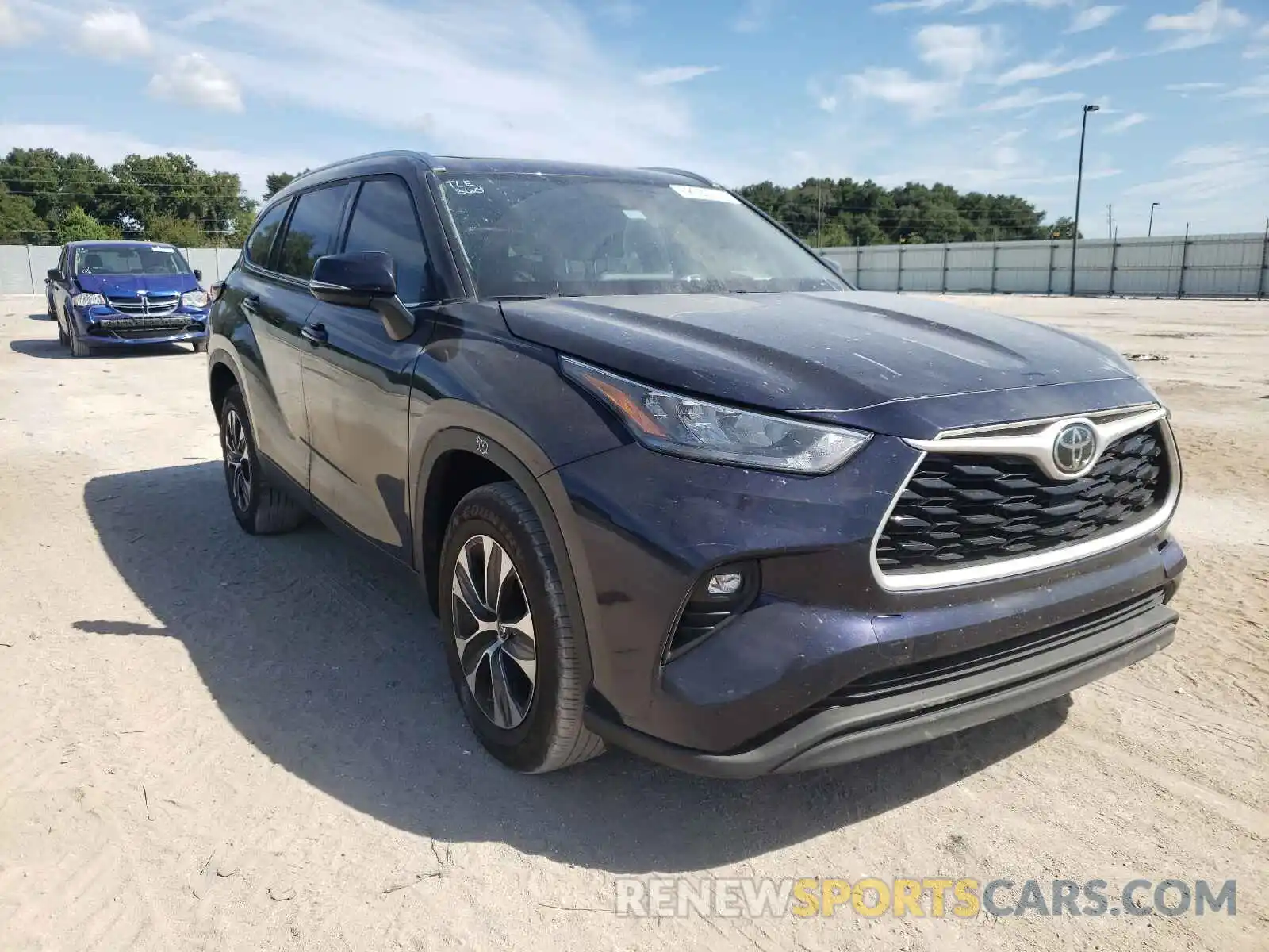 1 Photograph of a damaged car 5TDGZRAH9LS024649 TOYOTA HIGHLANDER 2020