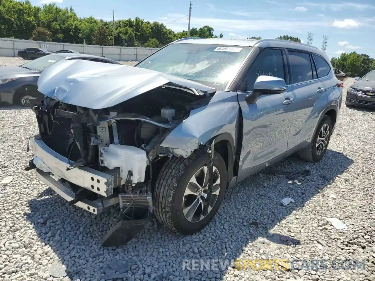 2 Photograph of a damaged car 5TDGZRAH9LS028409 TOYOTA HIGHLANDER 2020