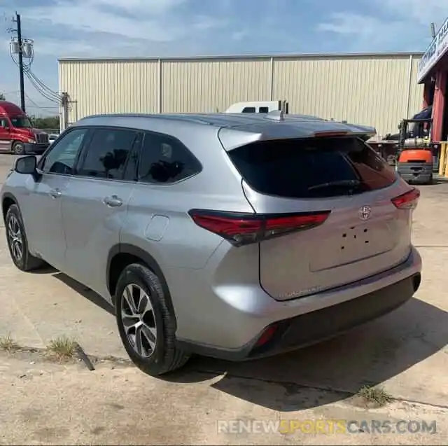 3 Photograph of a damaged car 5TDGZRAH9LS501631 TOYOTA HIGHLANDER 2020