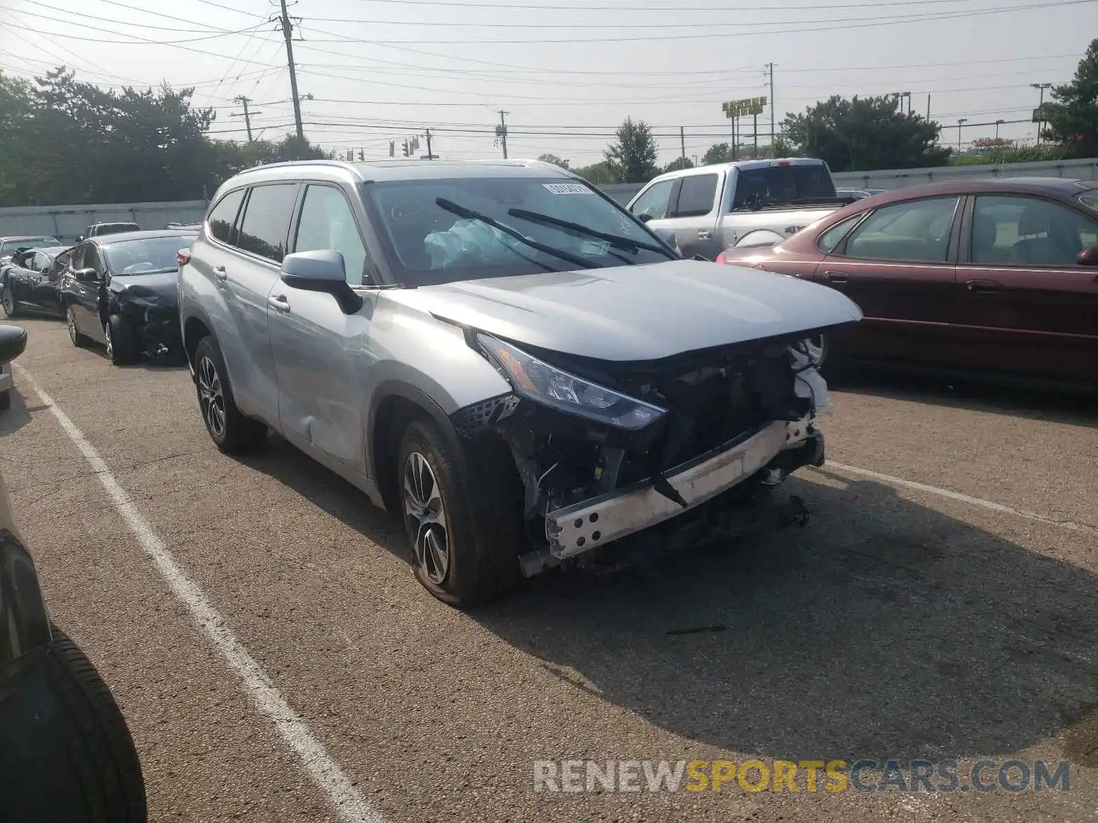 1 Photograph of a damaged car 5TDGZRAH9LS502259 TOYOTA HIGHLANDER 2020