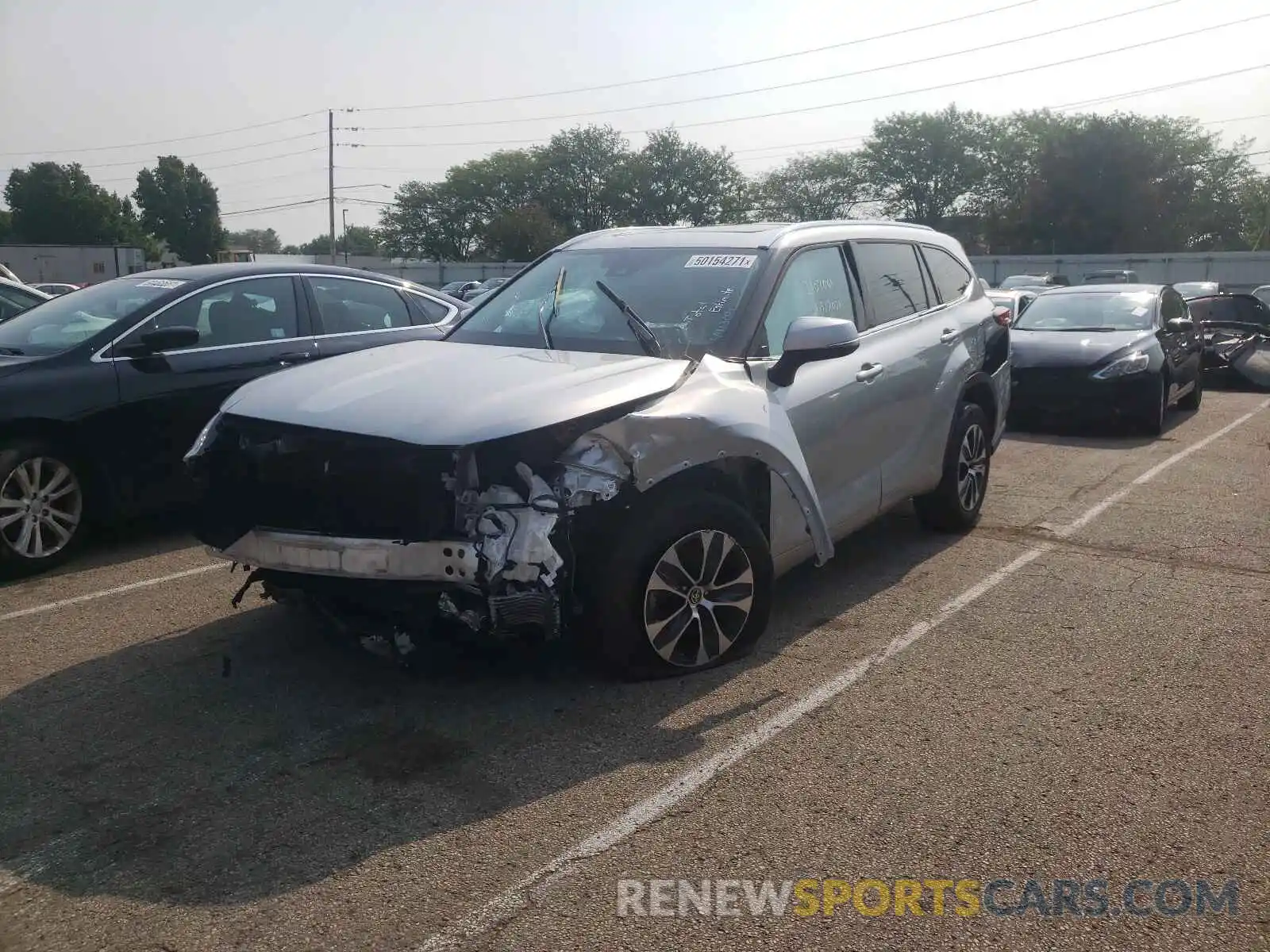 2 Photograph of a damaged car 5TDGZRAH9LS502259 TOYOTA HIGHLANDER 2020