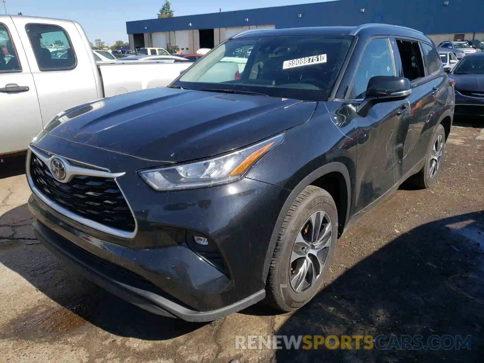 2 Photograph of a damaged car 5TDGZRAH9LS502925 TOYOTA HIGHLANDER 2020