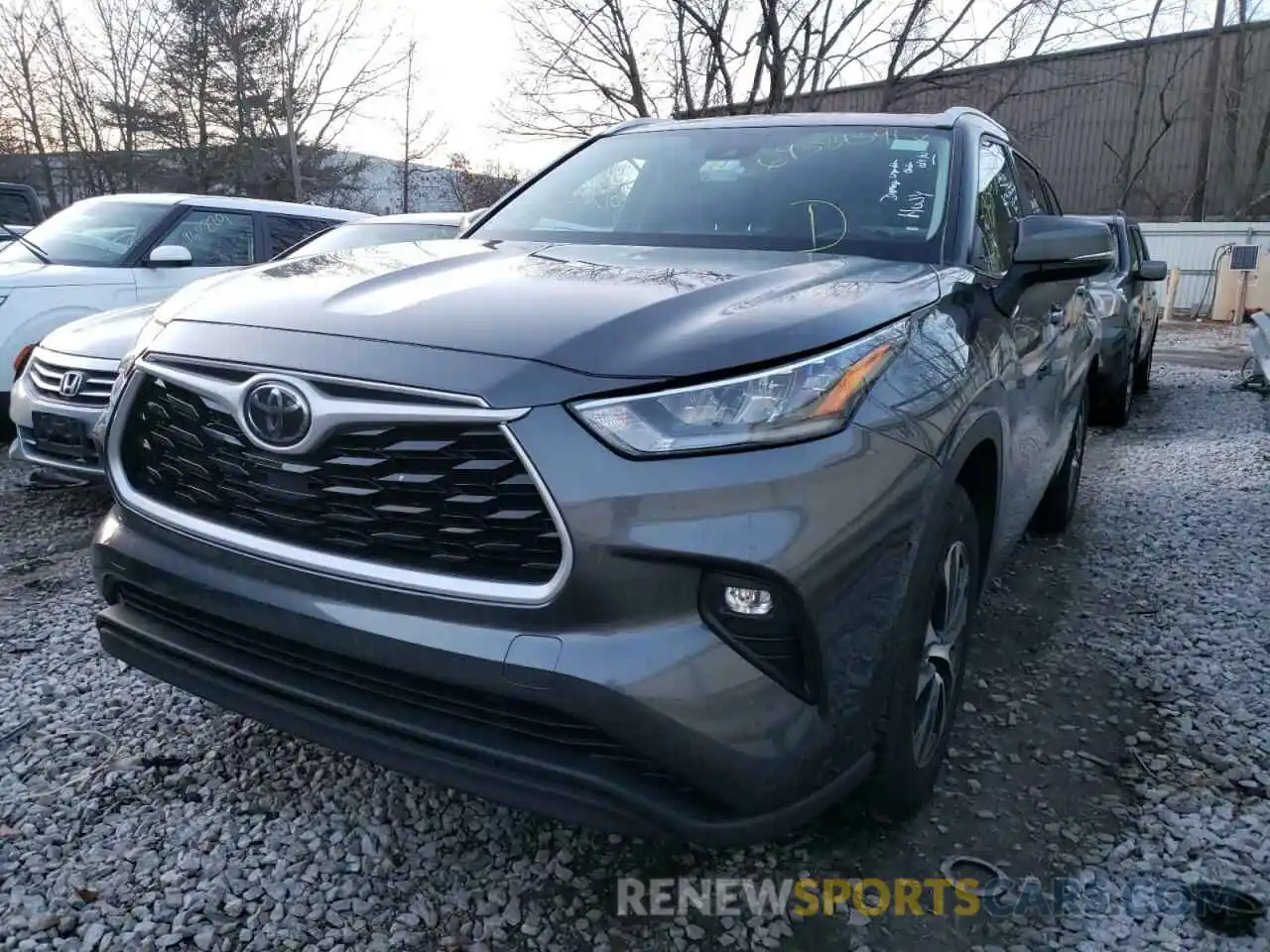 2 Photograph of a damaged car 5TDGZRAH9LS505503 TOYOTA HIGHLANDER 2020