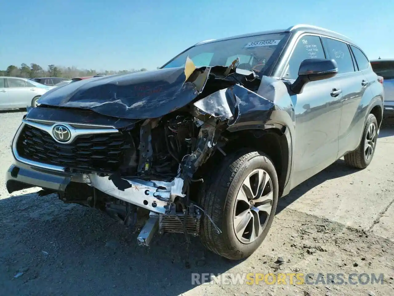 2 Photograph of a damaged car 5TDGZRAH9LS511849 TOYOTA HIGHLANDER 2020