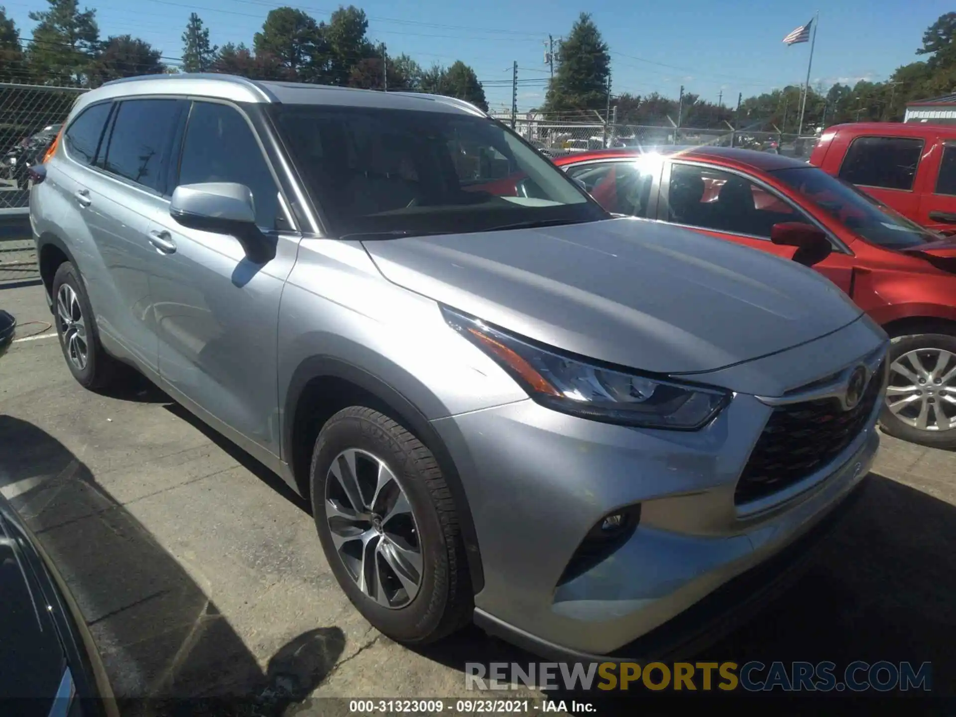 1 Photograph of a damaged car 5TDGZRAHXLS000442 TOYOTA HIGHLANDER 2020